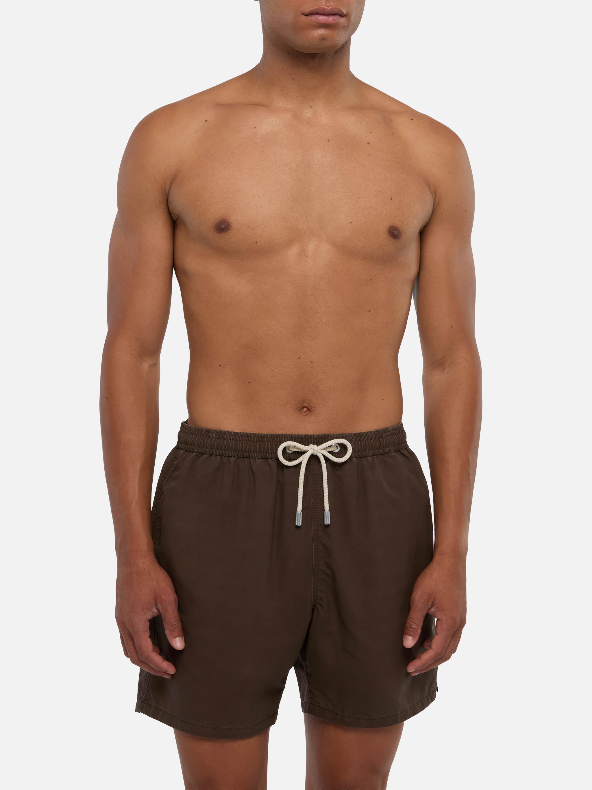 Vintage Brown Mid-Length Swim Shorts Patmos Used Swimshort