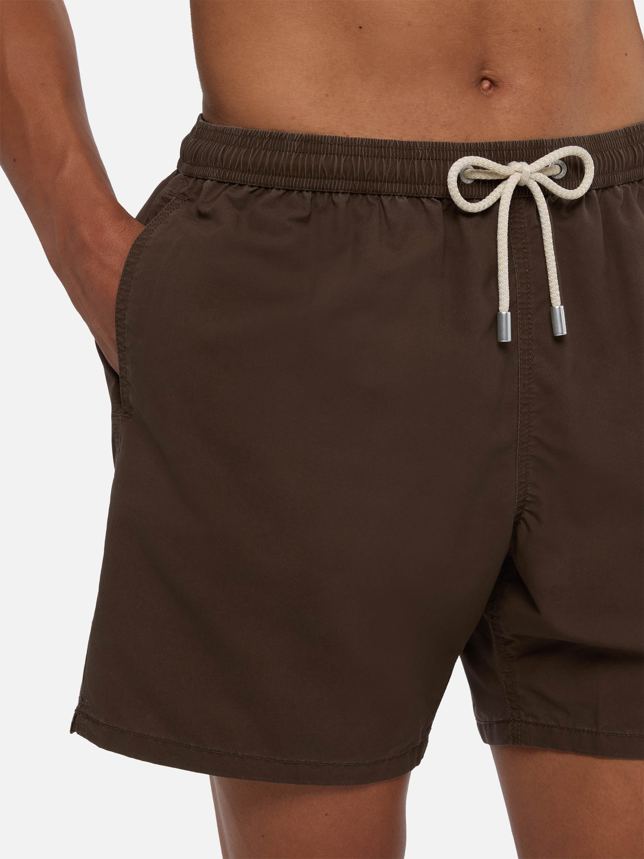 Vintage Brown Mid-Length Swim Shorts Patmos Used Swimshort