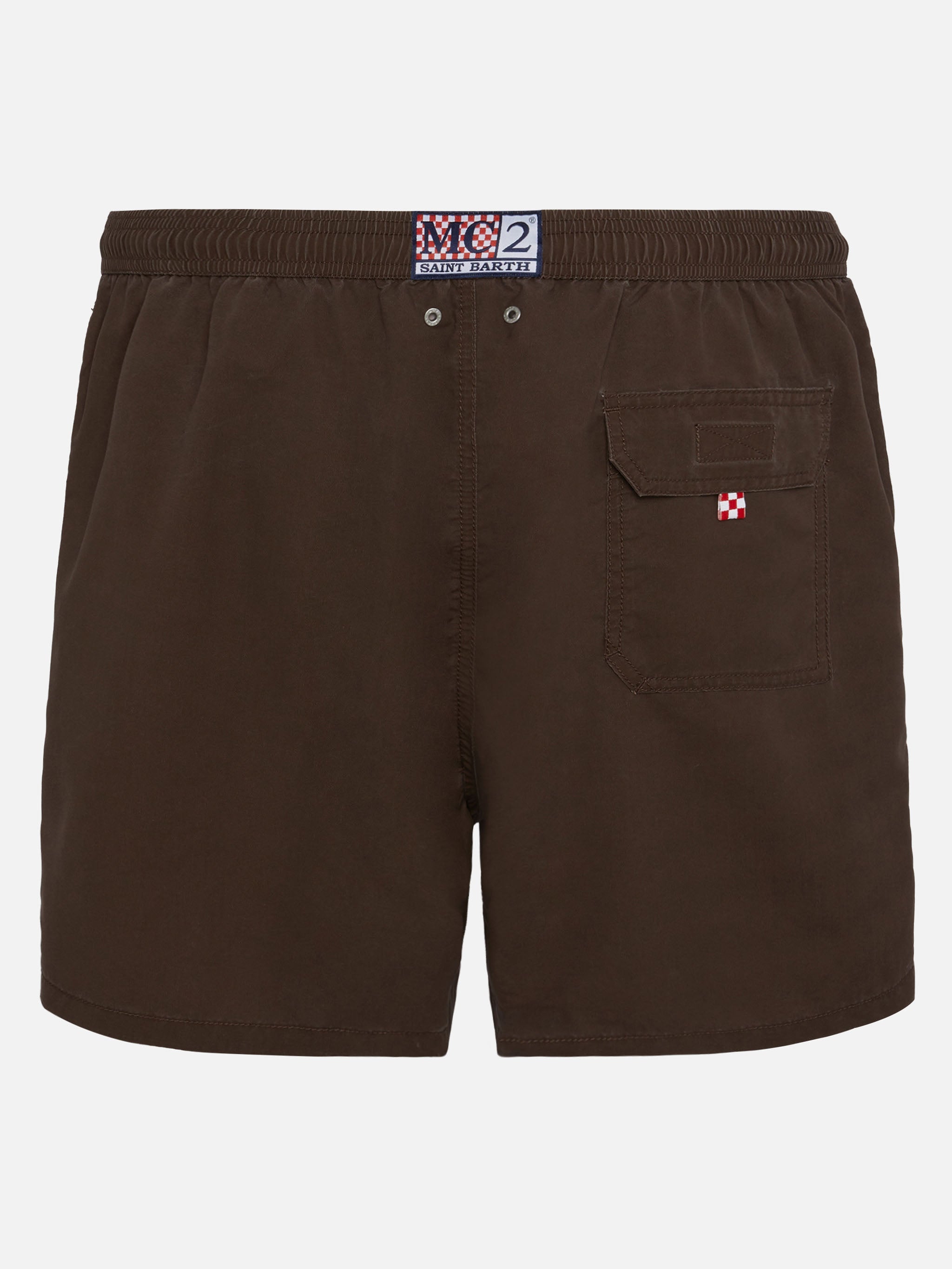 Vintage Brown Mid-Length Swim Shorts Patmos Used Swimshort