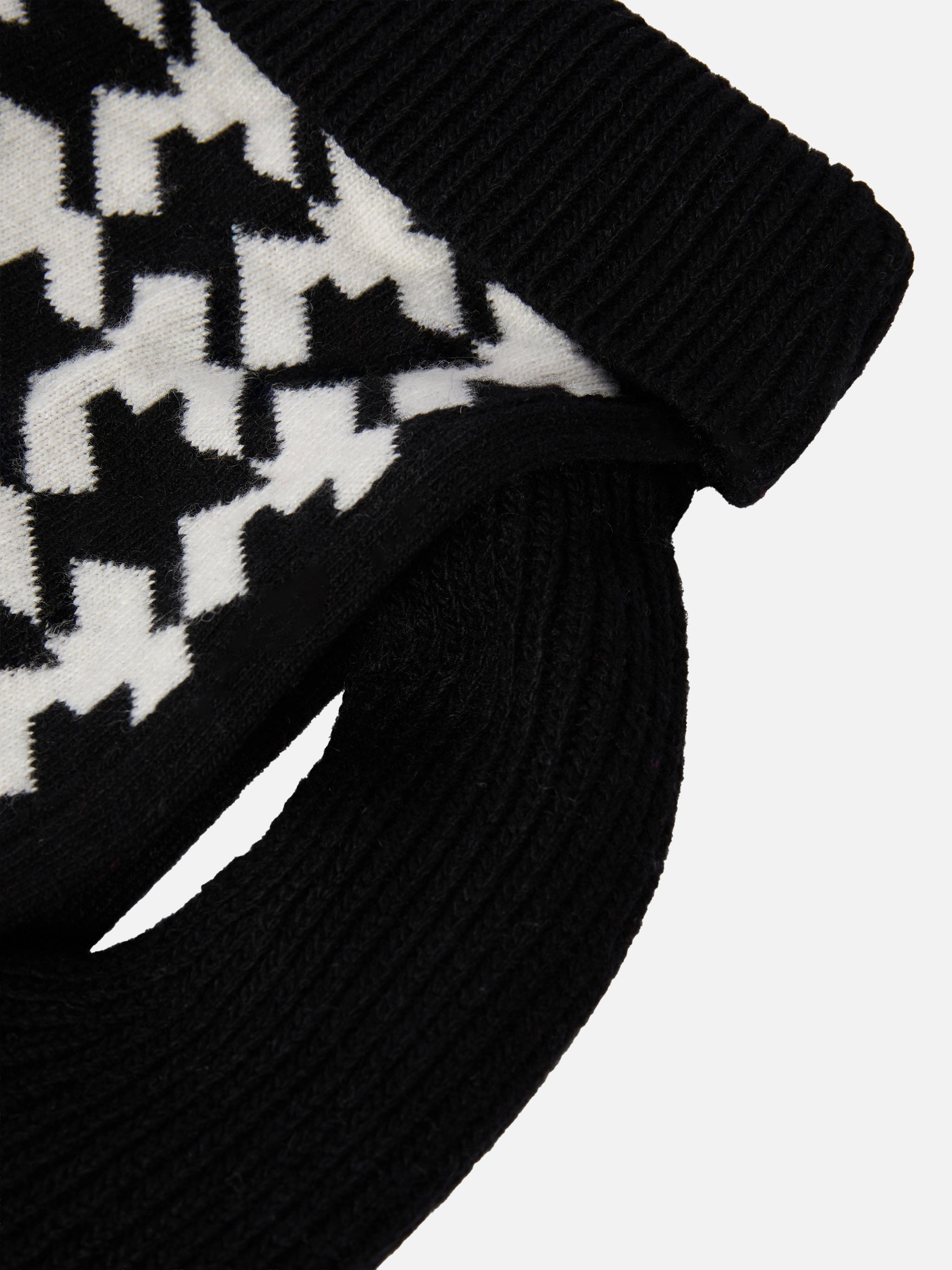 Dog Sweater With Pied De Chien Embroidery Black