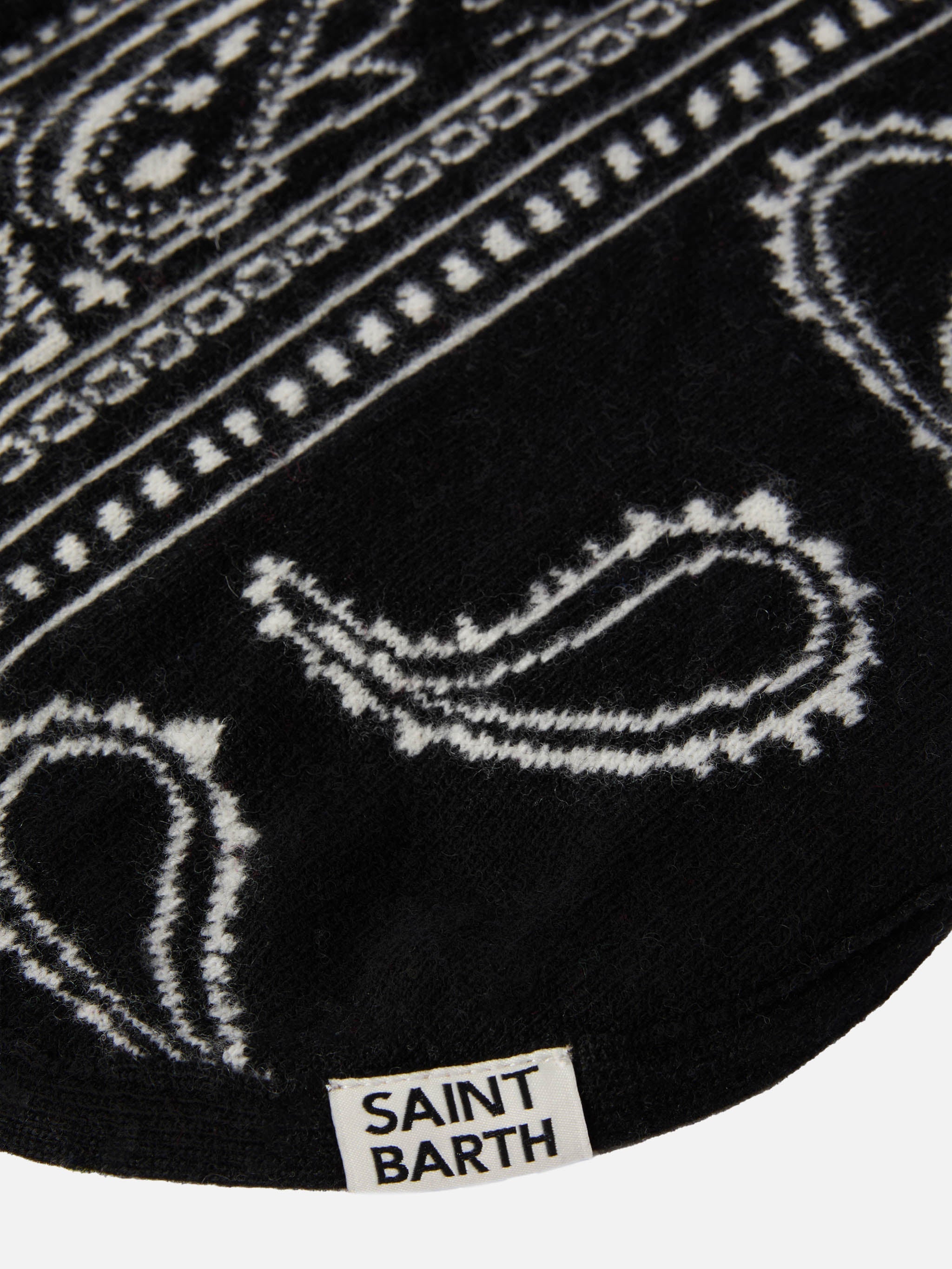 Dog Sweater With Bandana Print Black