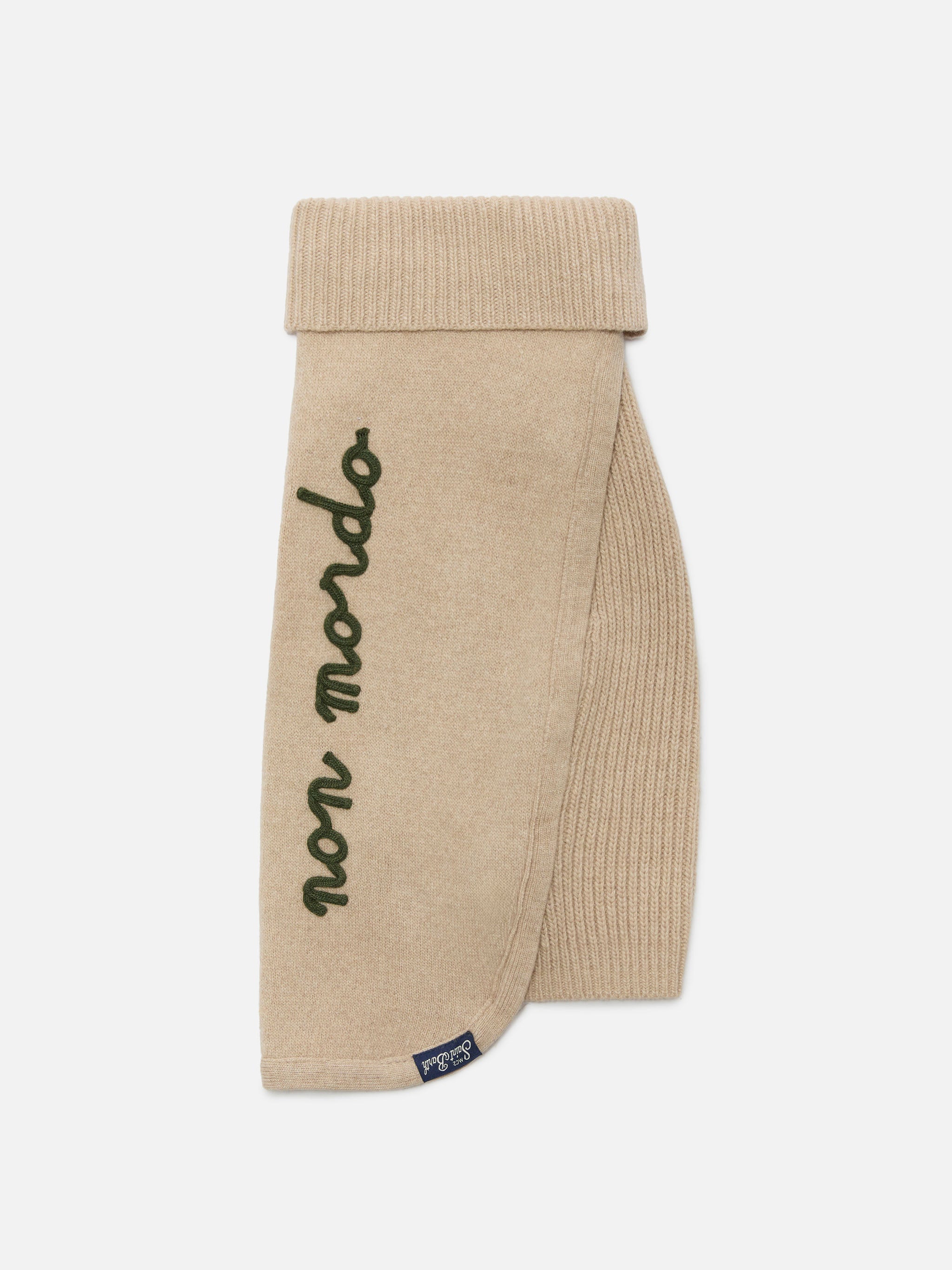 Dog Sweater With Abbaio Ma Non Mordo Embroidery Brown