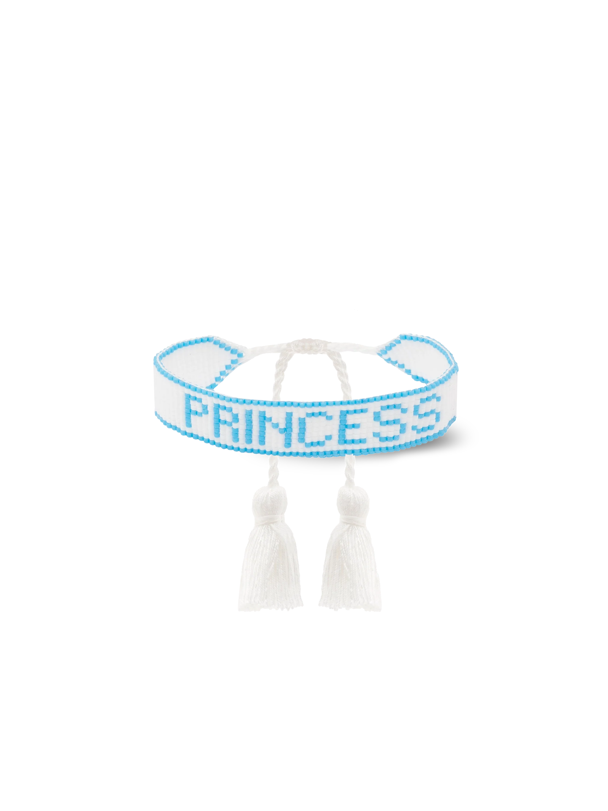 Pearls Bracelet With Princess Lettering White