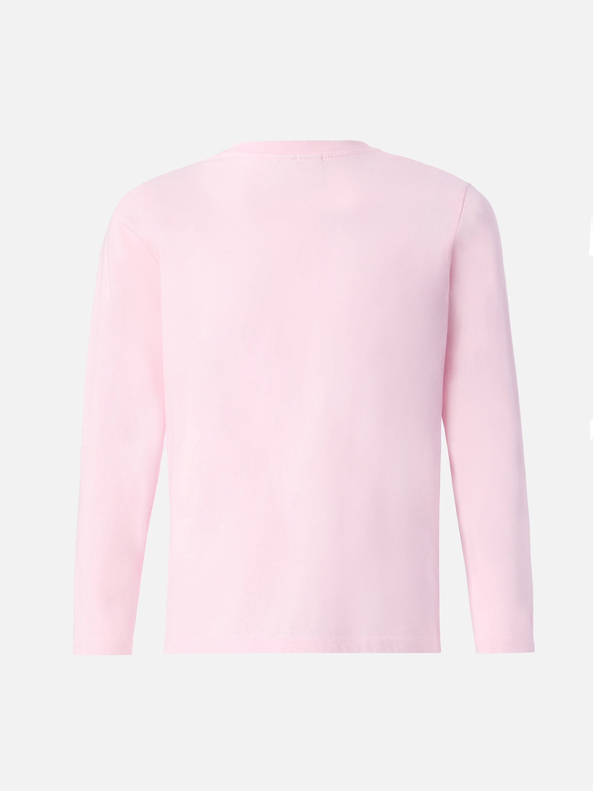 Penny Long-Sleeve Cotton T-Shirt Pink With Bella E Monella Embroidery