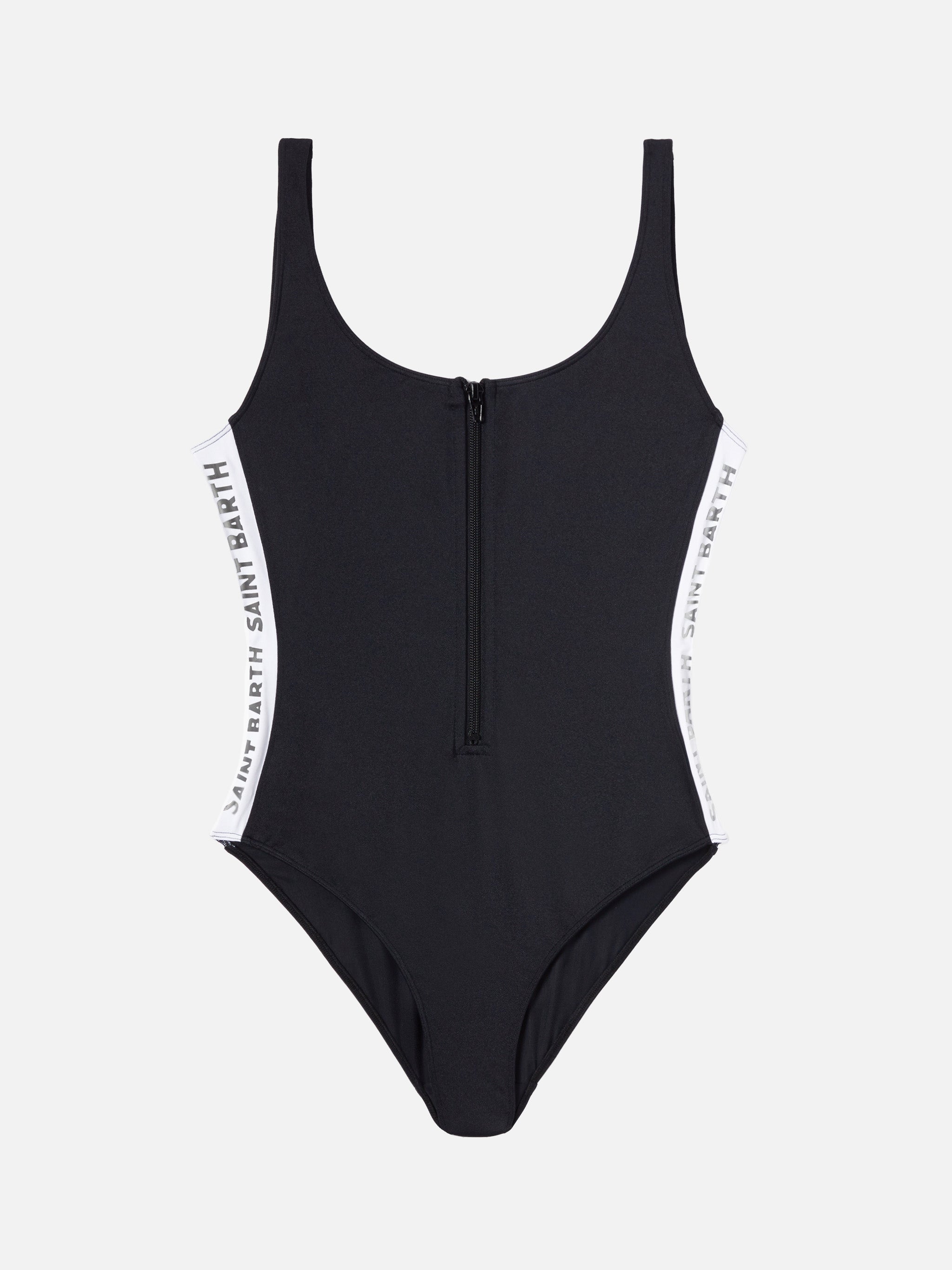 Perry Scoopback One-Piece Swimsuit With Logo Tape Black One Piece