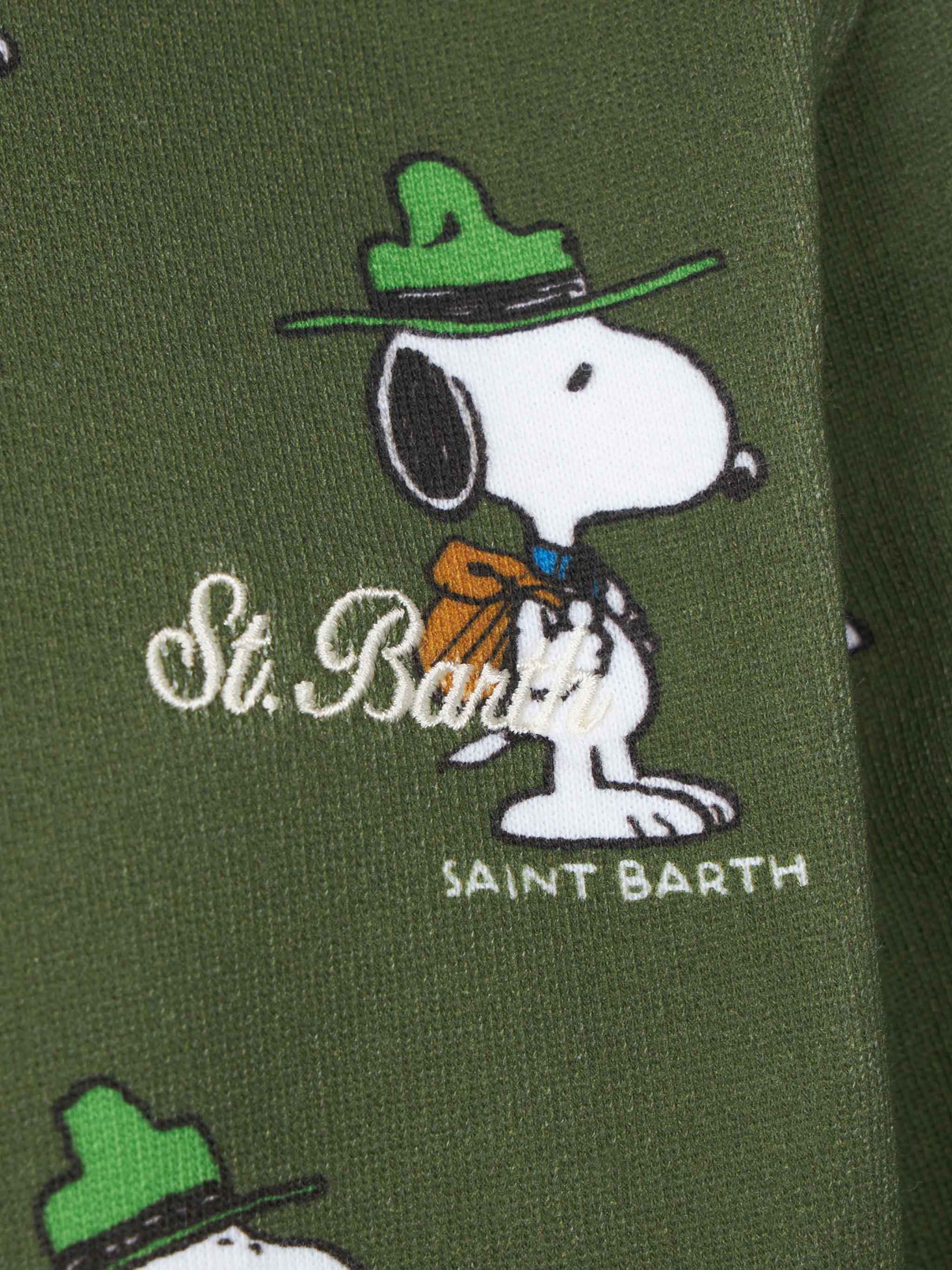 Boy Crewneck Green Sweatshirt With Snoopy Print | Peanuts™ Special Edition