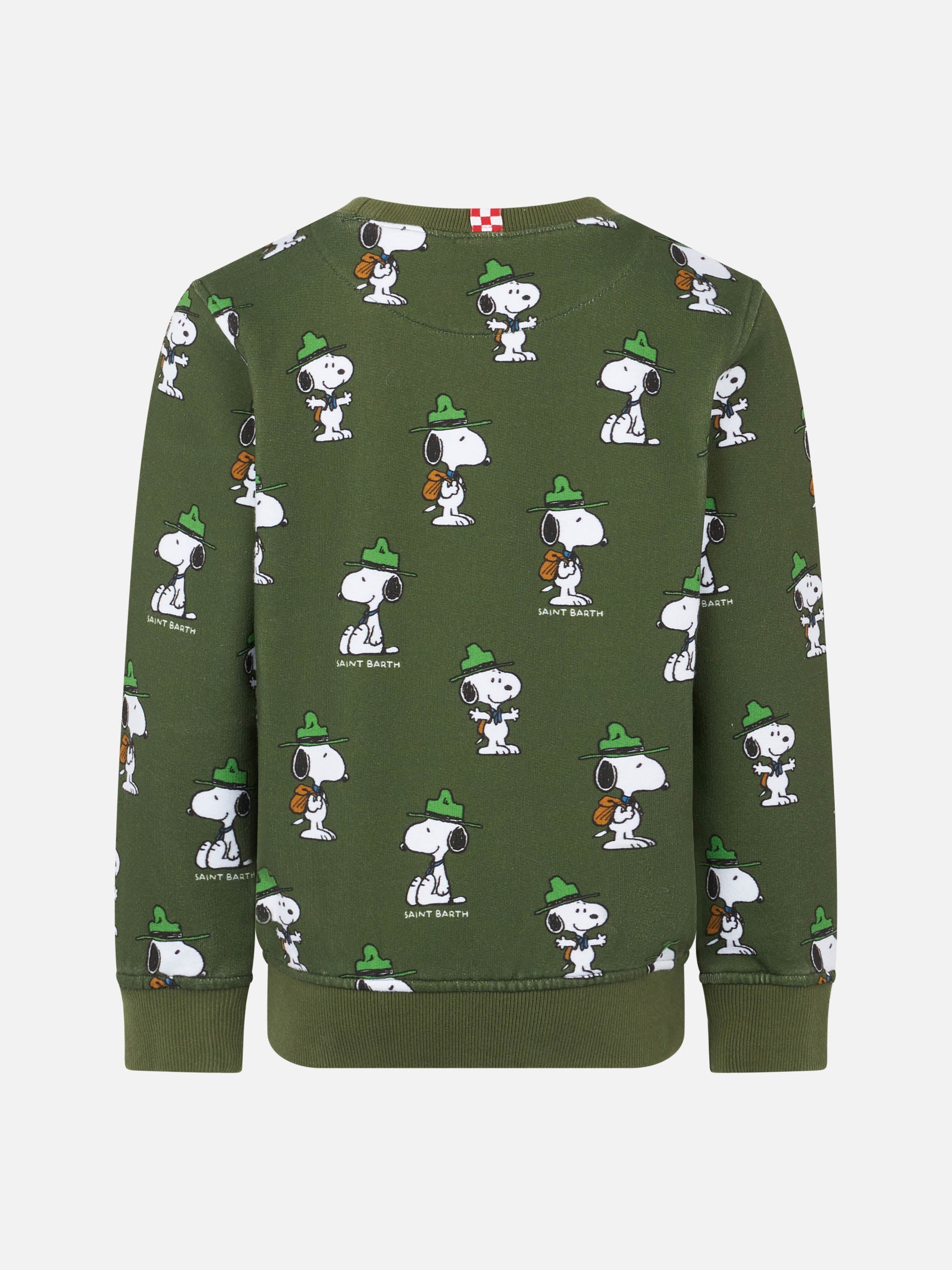 Boy Crewneck Green Sweatshirt With Snoopy Print | Peanuts™ Special Edition