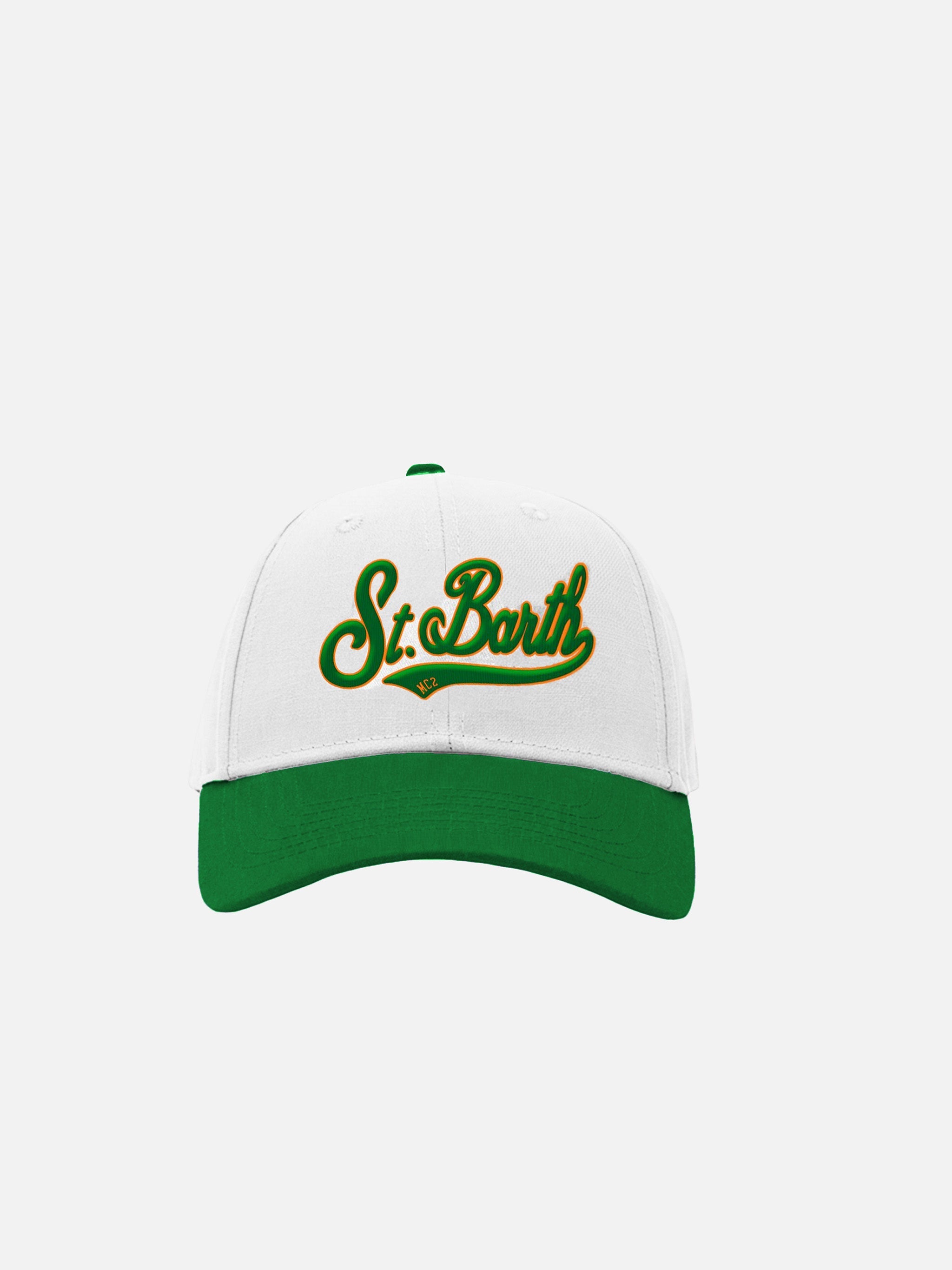 Peter Jr Cap With St. Barth Embroidery White Hat