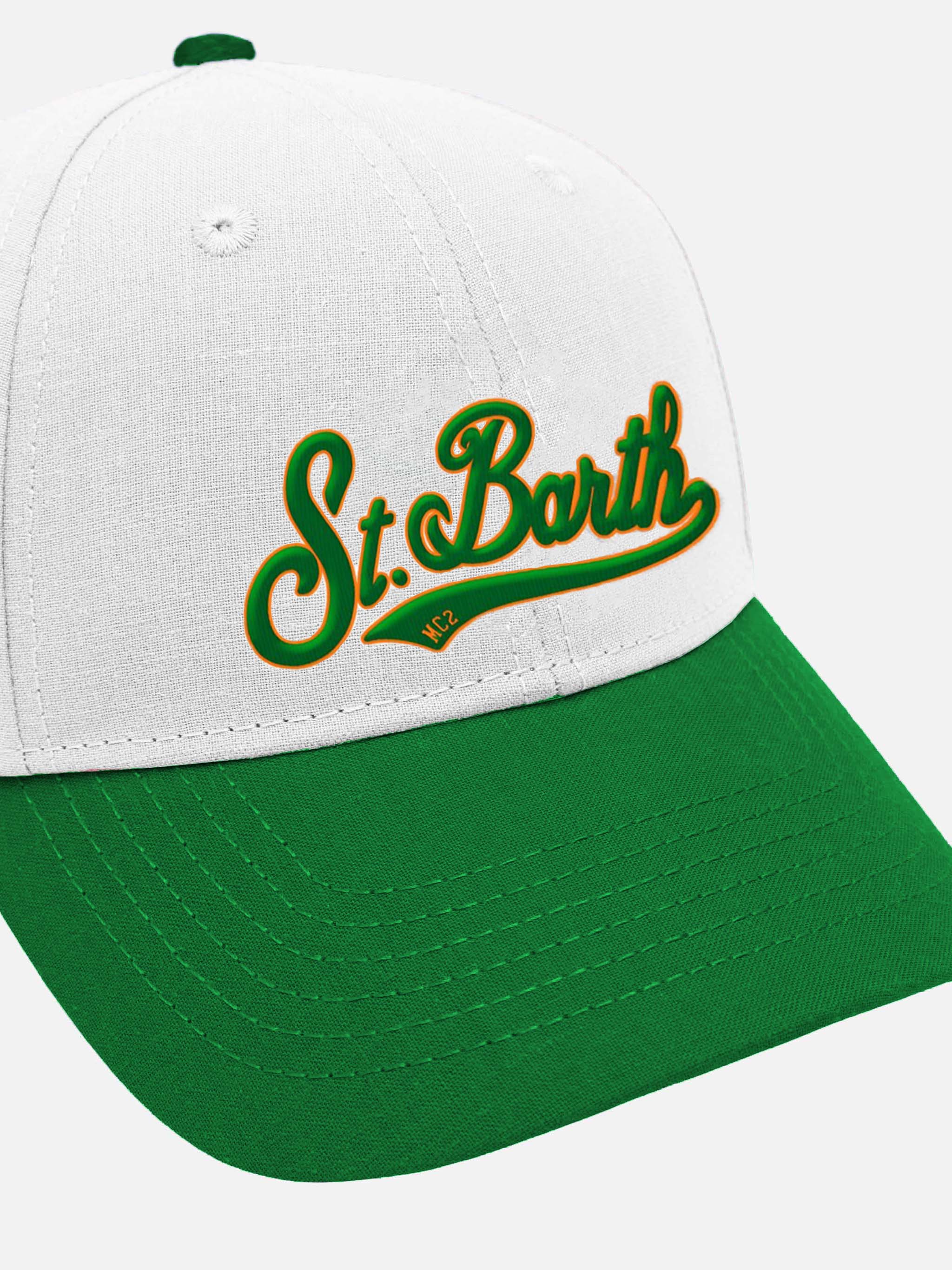 Peter Jr Cap With St. Barth Embroidery White Hat