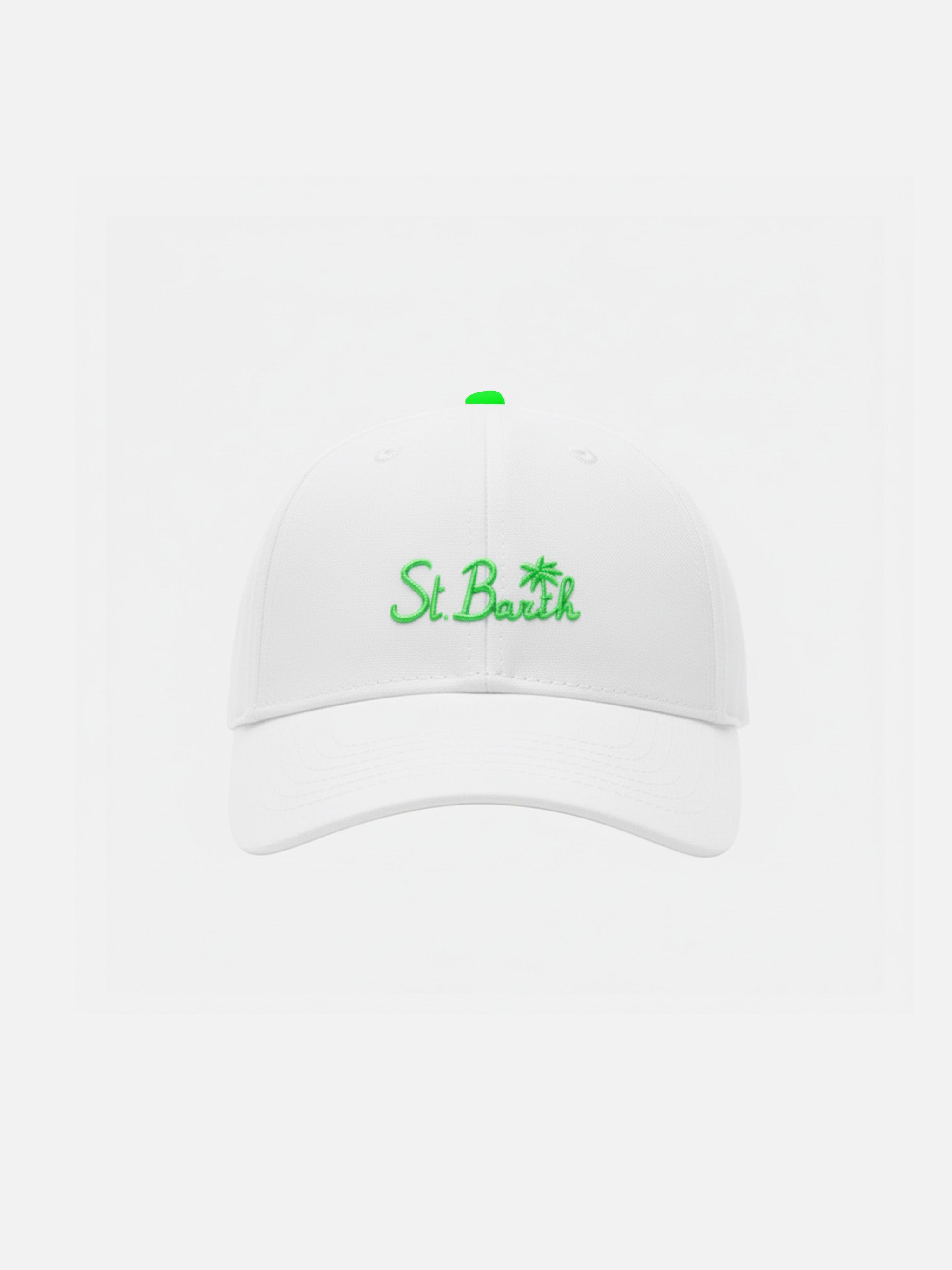 Peter Jr Cap With St. Barth Embroidery White Hat