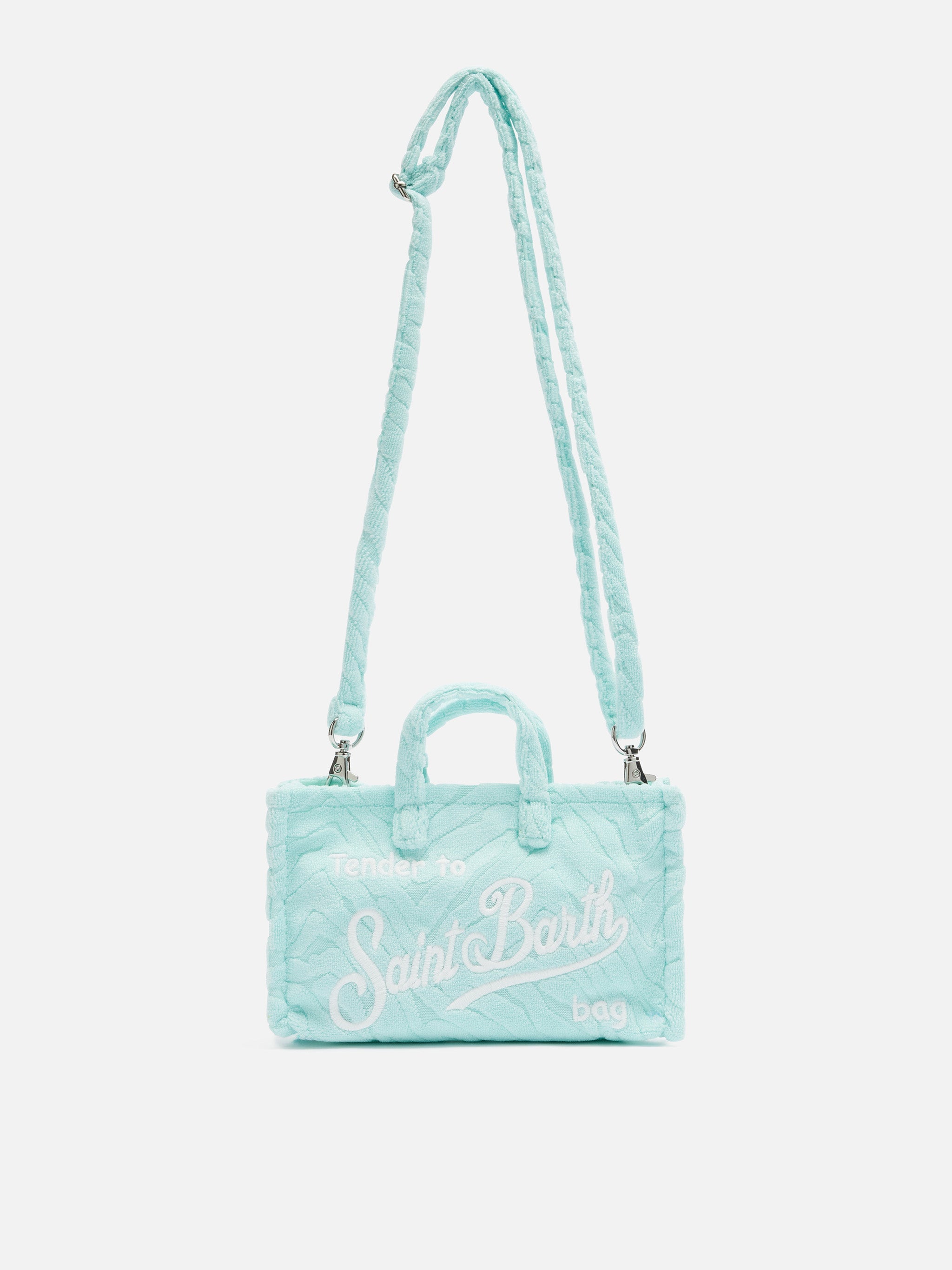 Zebra Terry Embossed Phone Bag Green
