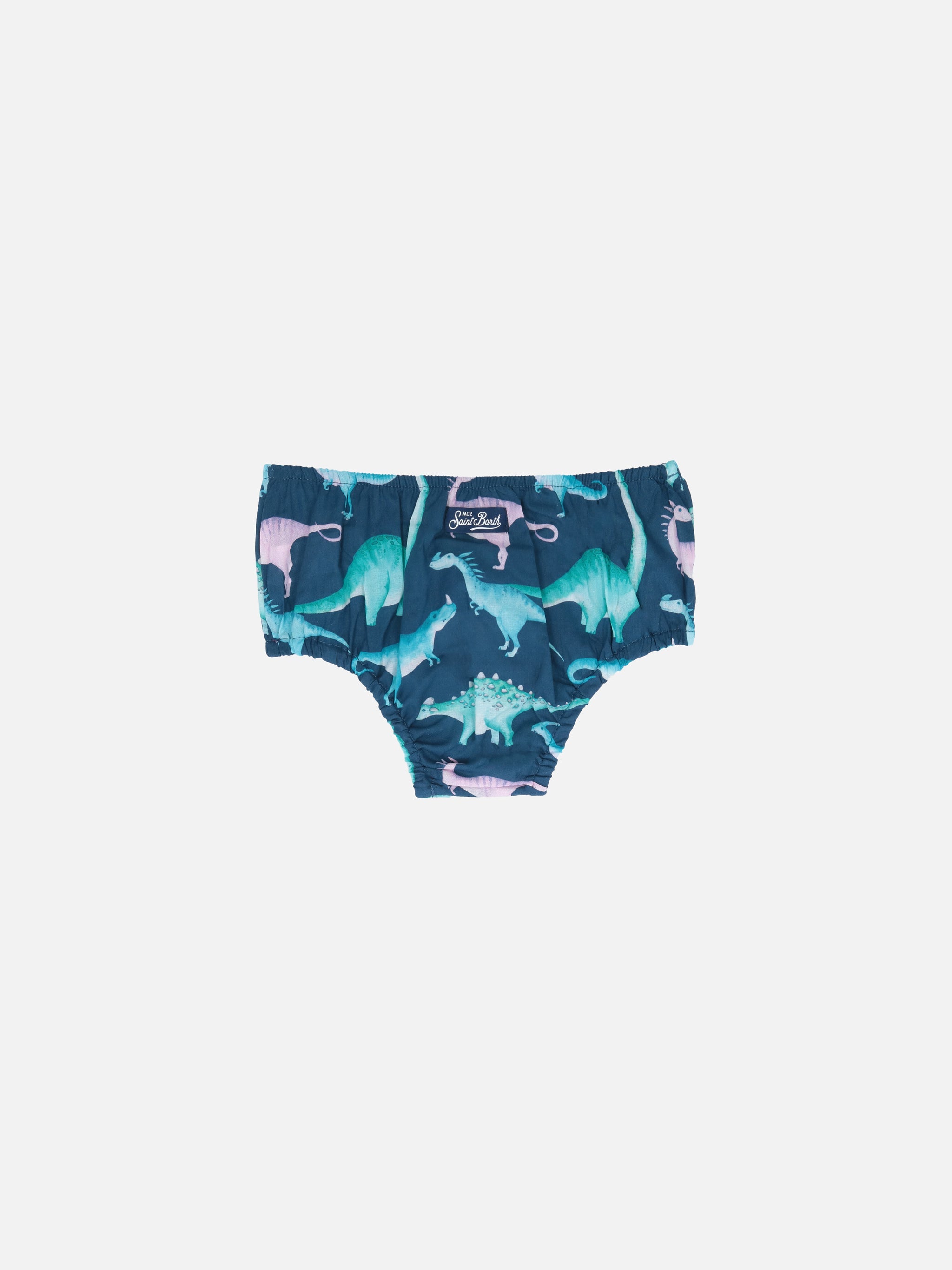 Infant Bloomers Pimmy With Dinosaurs Print Blue Bottom_apparel