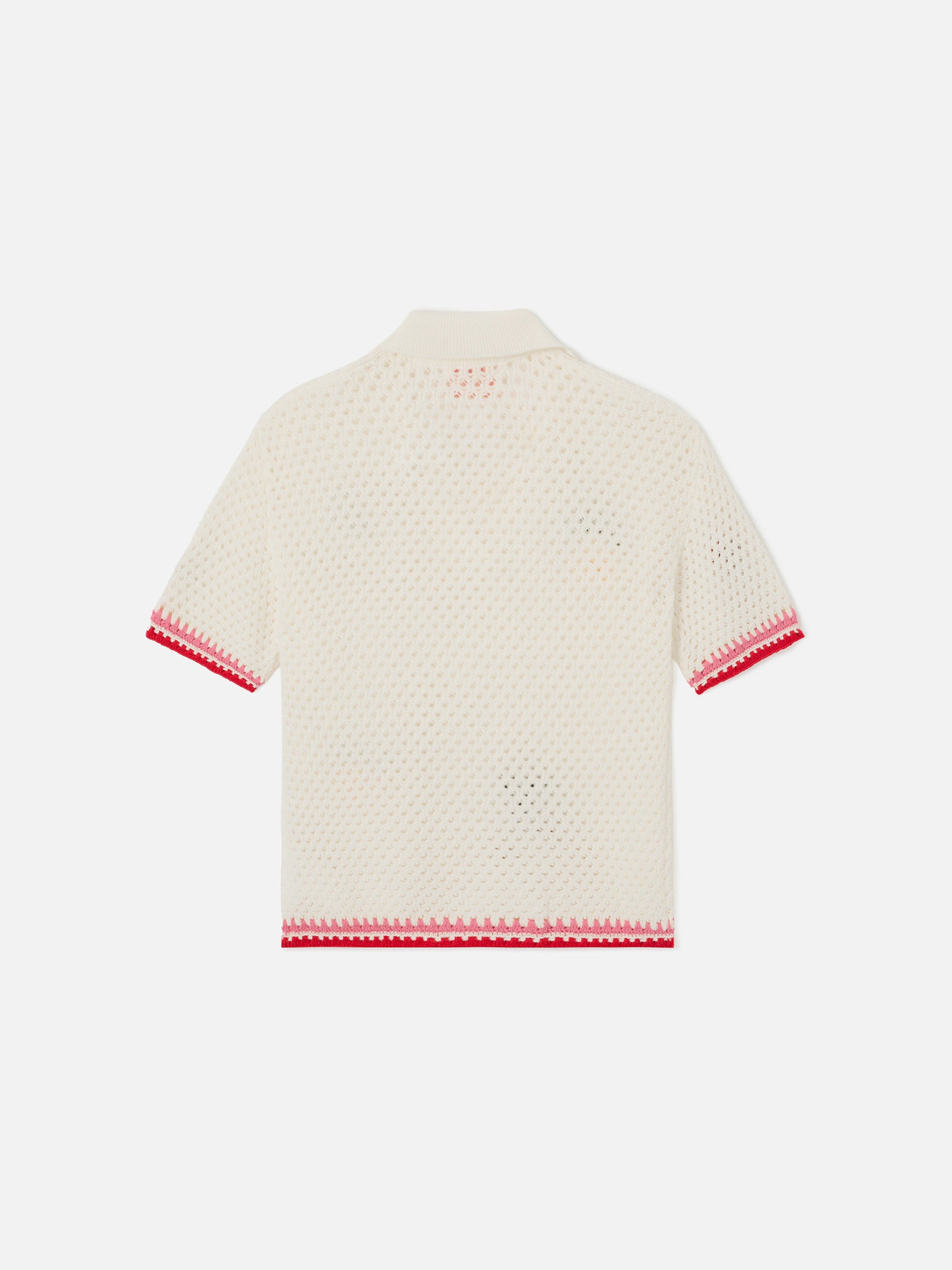 Pixie Jr Polo White Cotton Blend With Embroidered Patches Knitwear