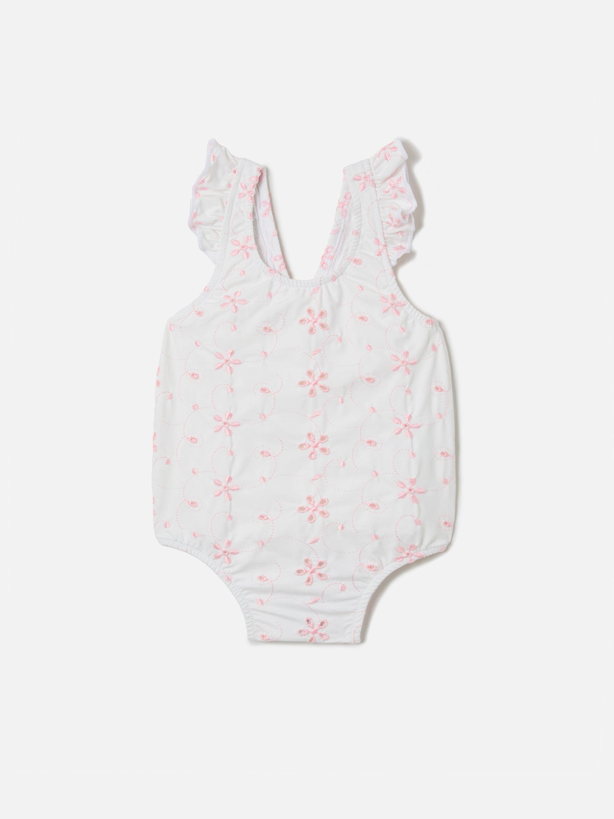Pinkie One-Piece Swimsuit Embroidered Sangallo White One Piece