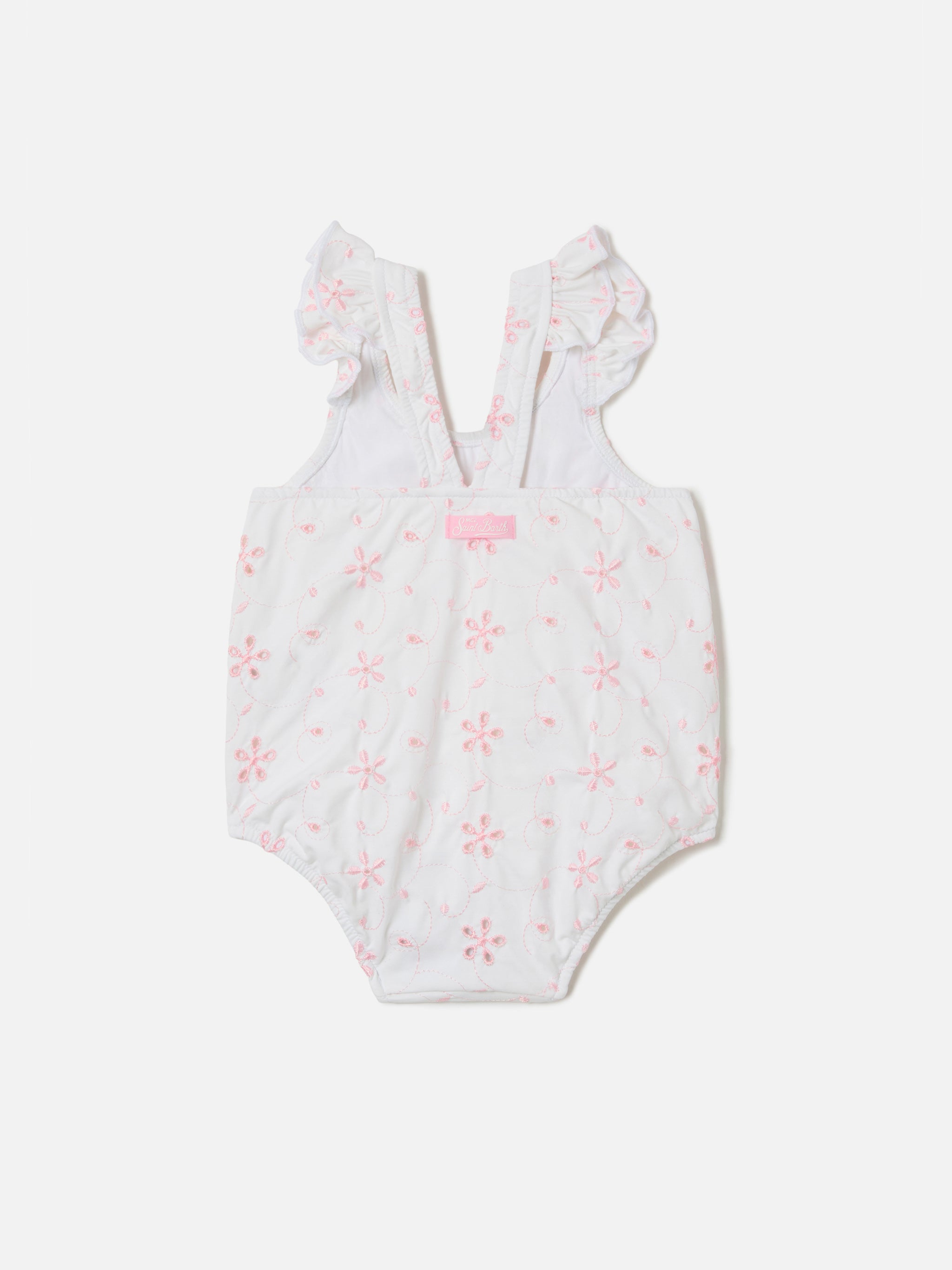 Pinkie One-Piece Swimsuit Embroidered Sangallo White One Piece