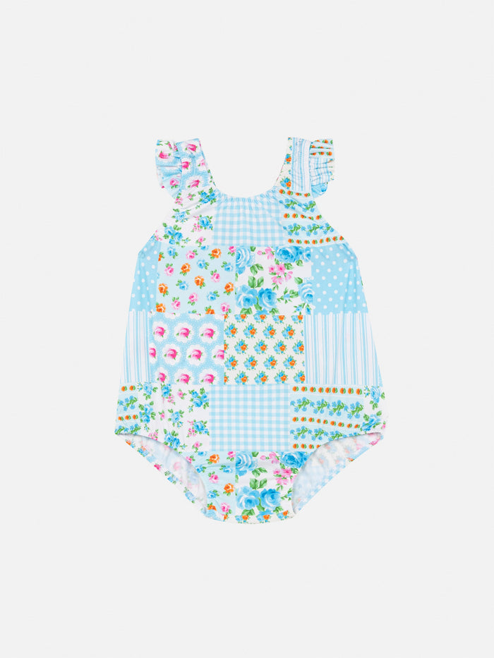 Pinkie Newborn Ruffled One-Piece Swimsuit With Floral Print Celeste One Piece