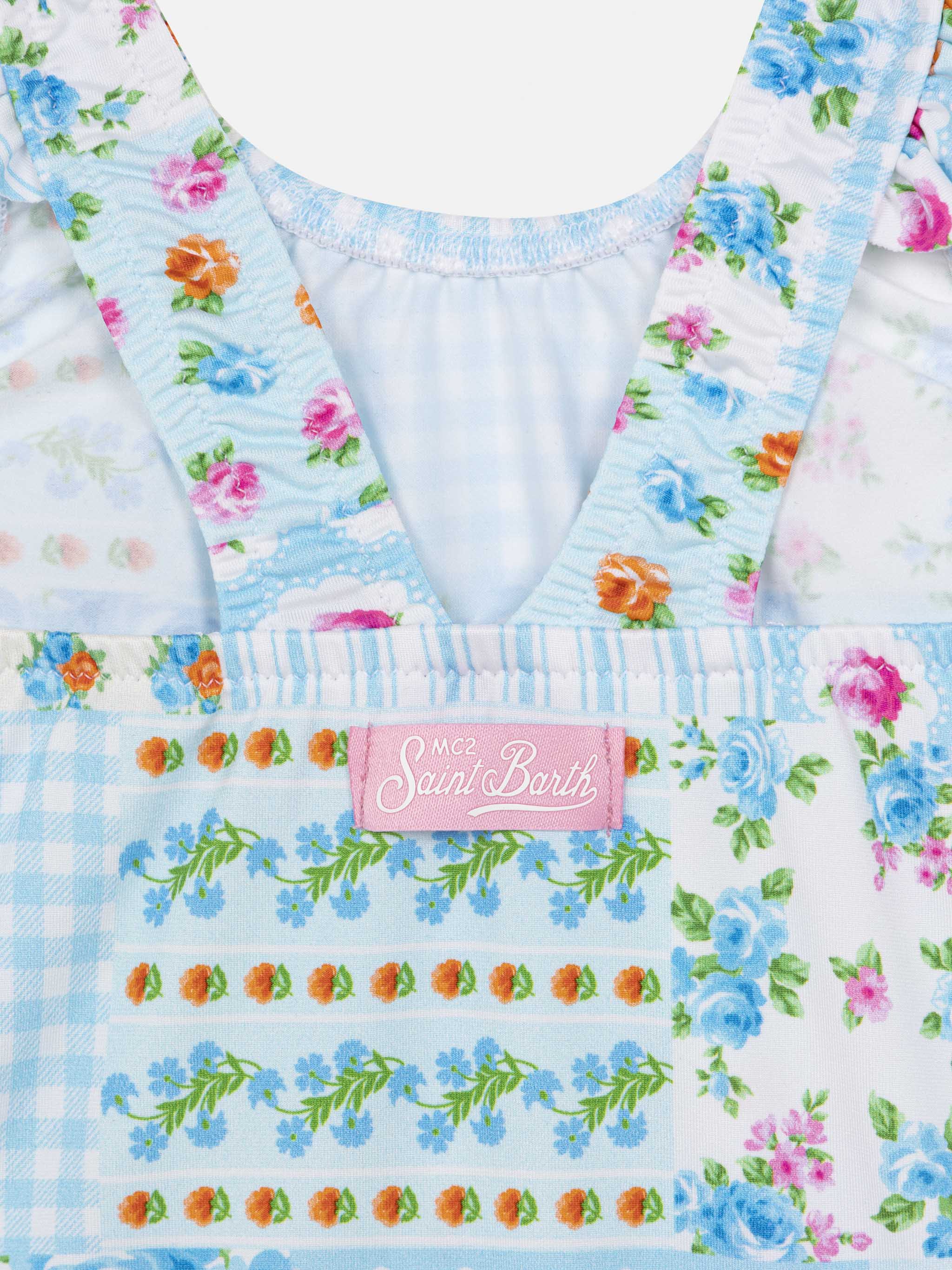 Pinkie Newborn Ruffled One-Piece Swimsuit With Floral Print Celeste One Piece