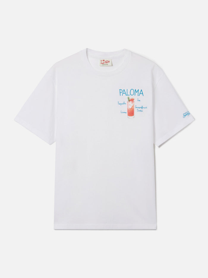 White Portofino T-Shirt With Paloma Embroidery
