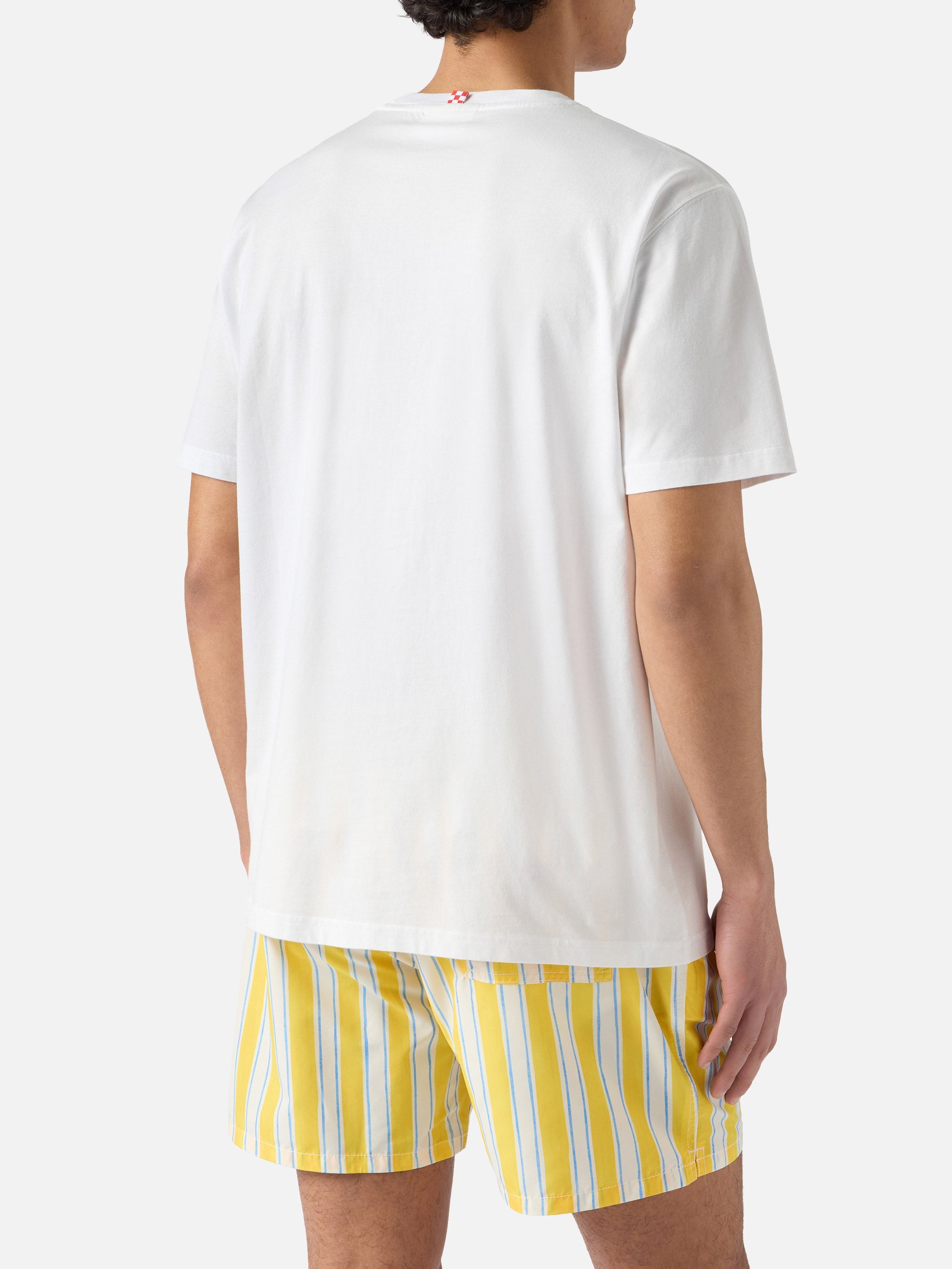 Portofino T-Shirt With I Am A Gintleman Embroidery White