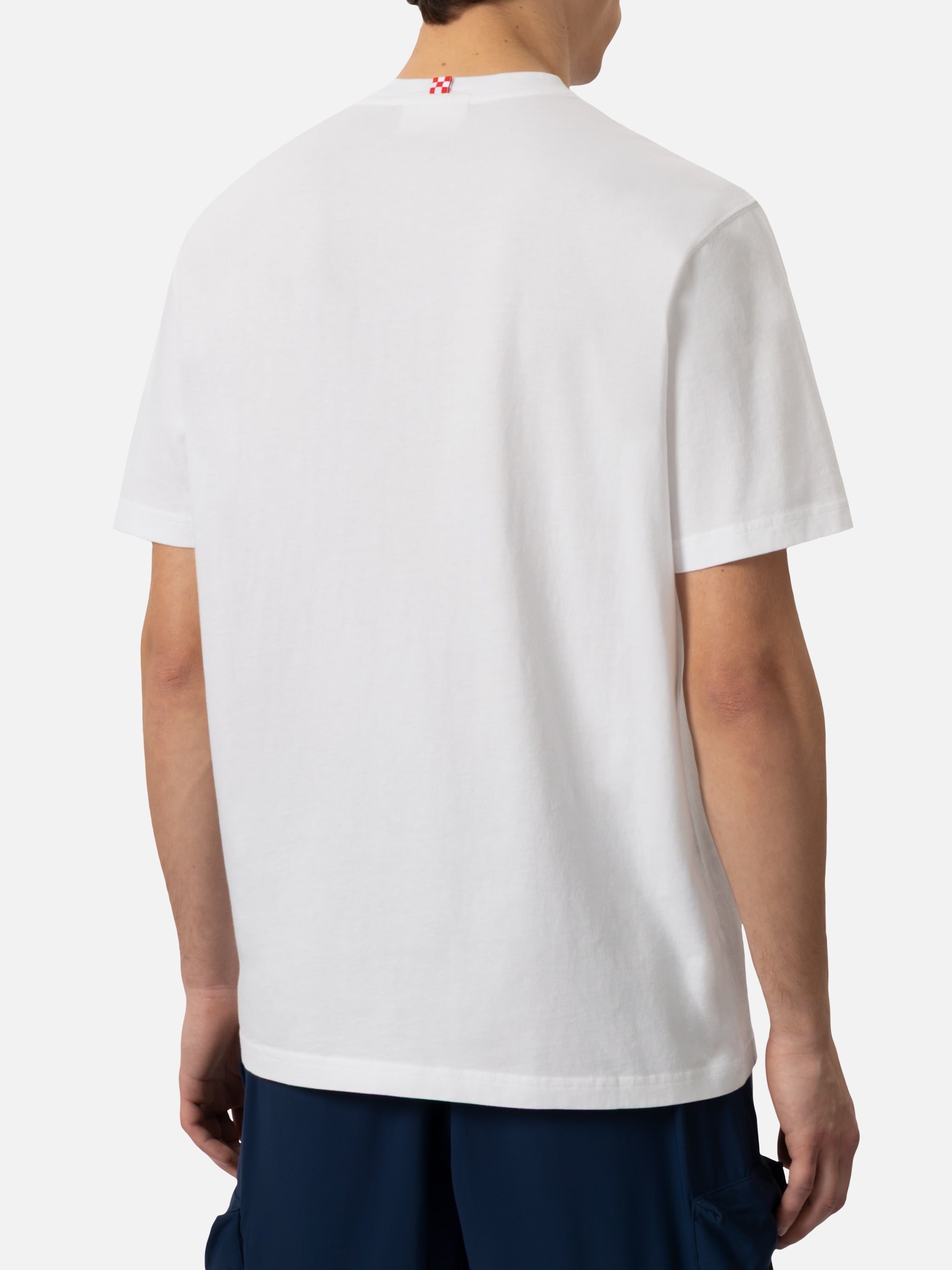 Classic Fit Cotton Jersey T-Shirt Portofino With Only Fantastic Embroidery White