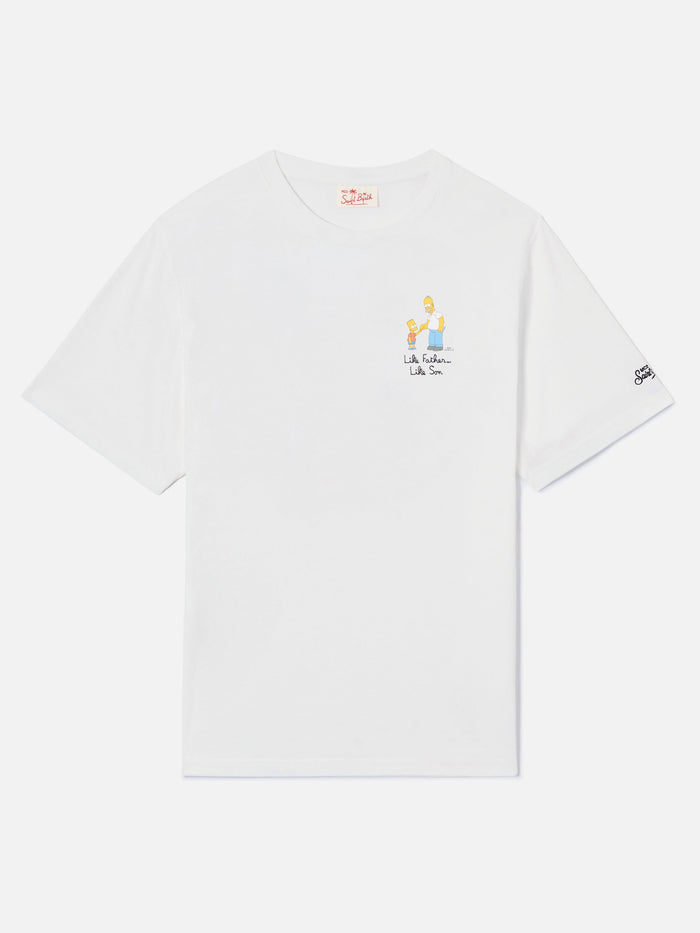 White Portofino T-Shirt With Like Father Son Embroidery | Special Edition