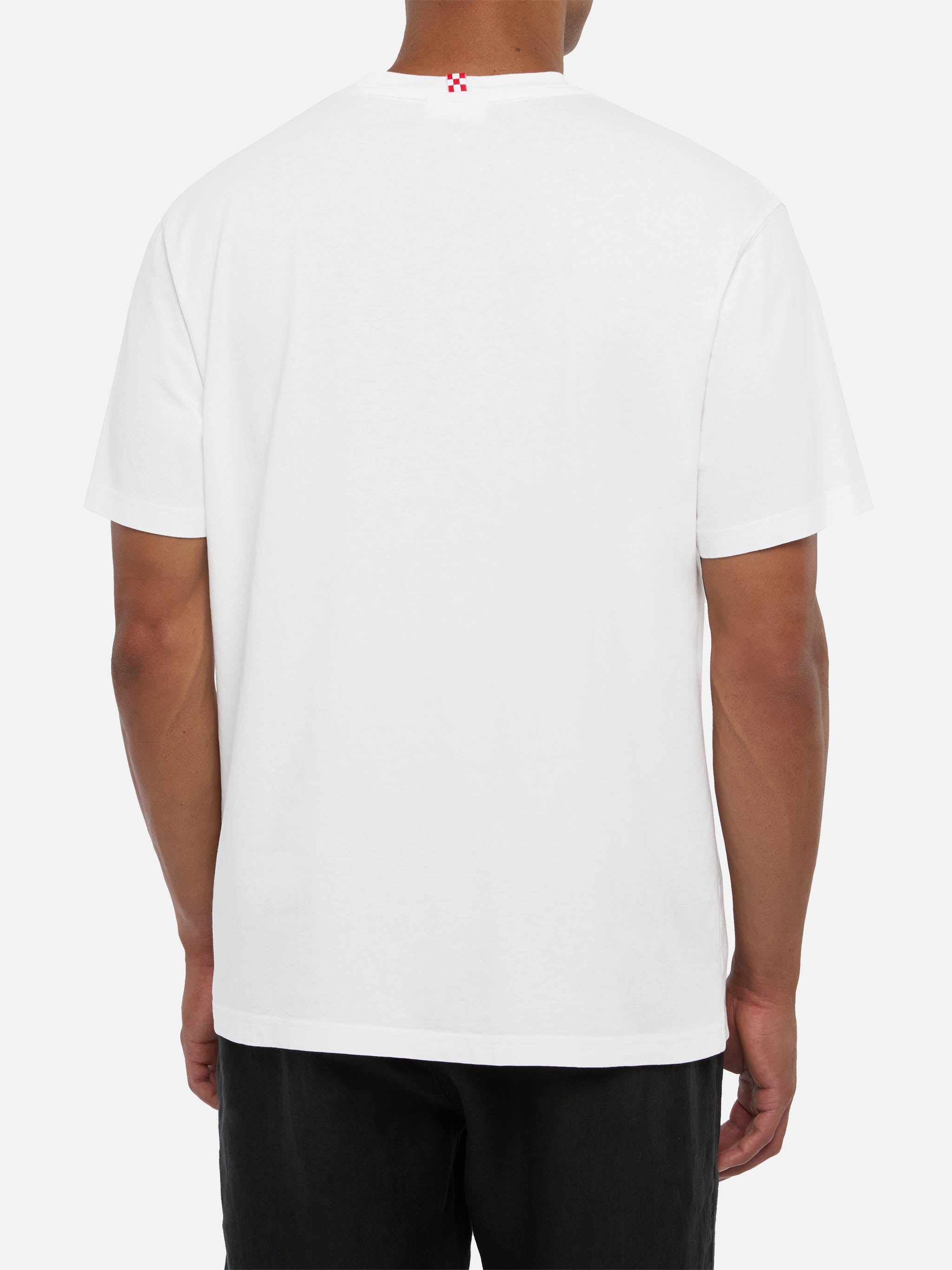 Cotton Jersey T-Shirt Portofino With St. Barth Habituè Embroidery White
