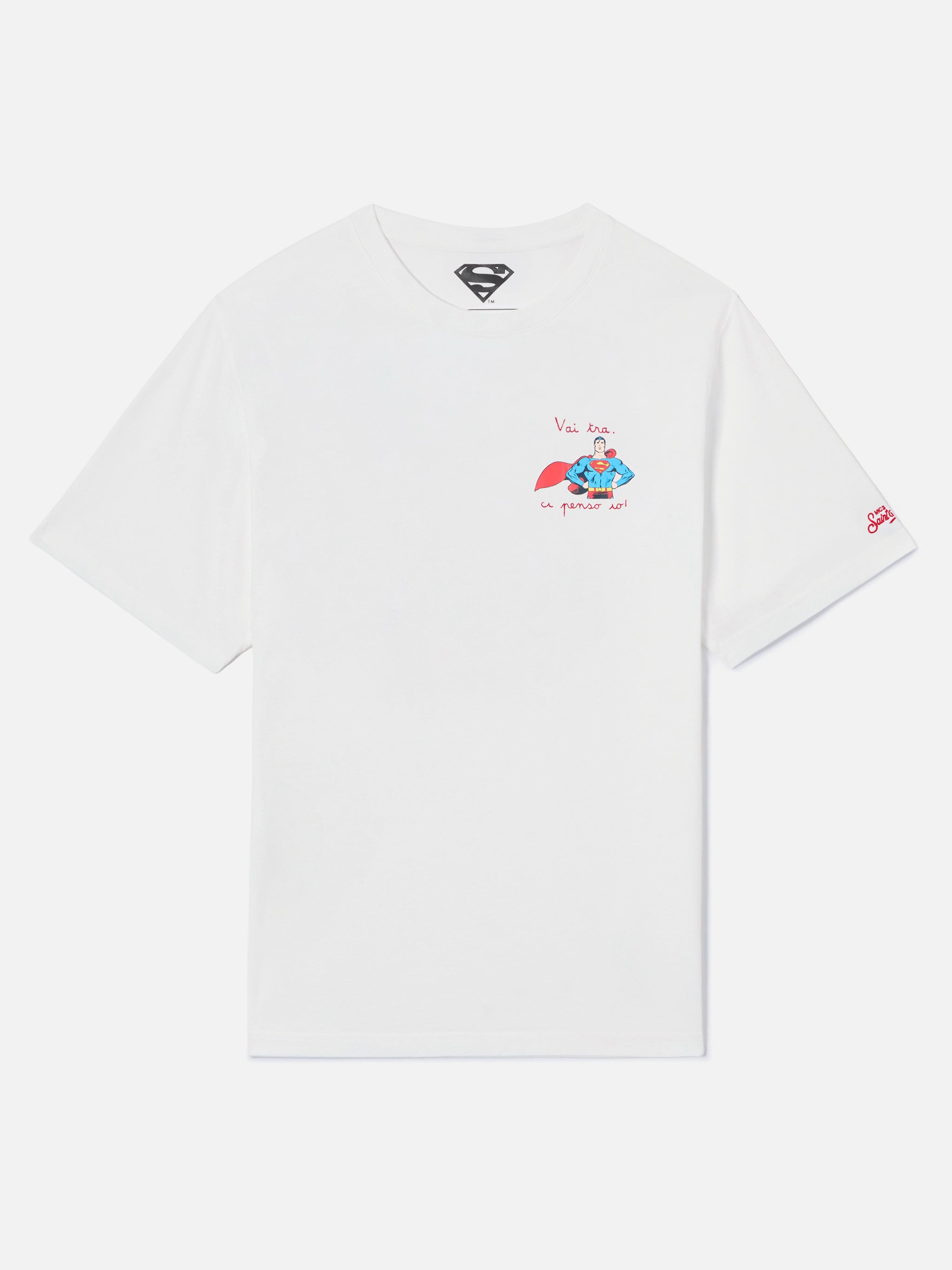 White Portofino T-Shirt With Vai Tra Ci Penso Io! Embroidery | Special Edition