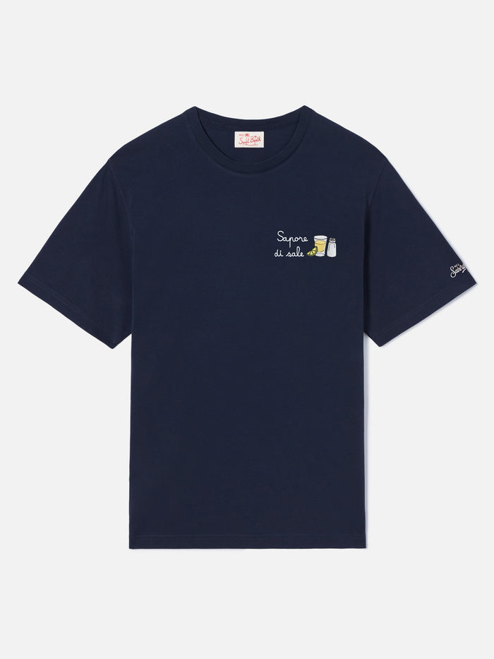 Blue Portofino T-Shirt With Sapore Di Sale Embroidery