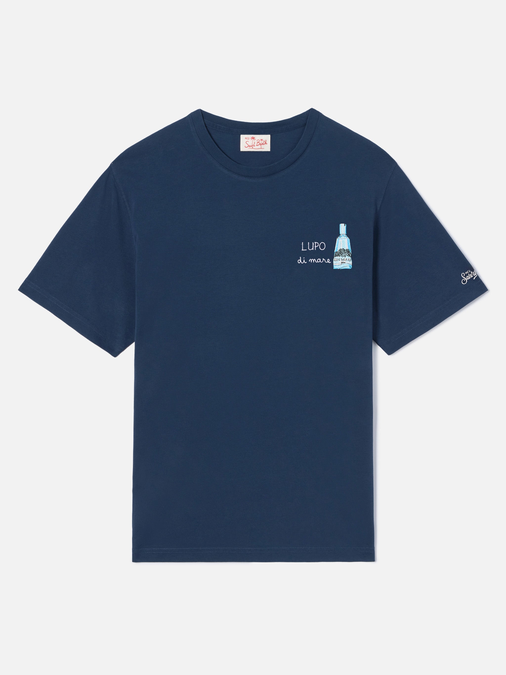 Blue Portofino T-Shirt With Lupo Di Mare Embroidery | Special Edition
