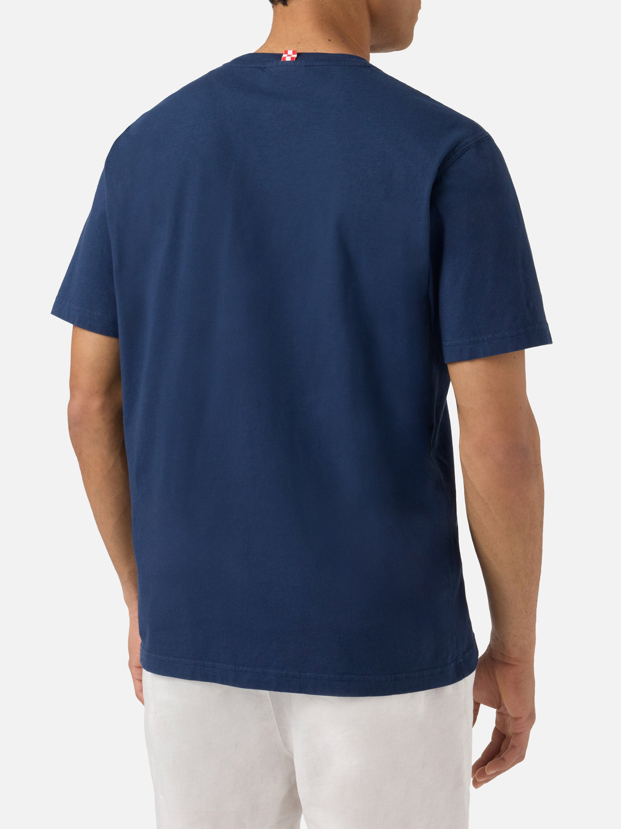 Blue Portofino T-Shirt With Lupo Di Mare Embroidery | Special Edition