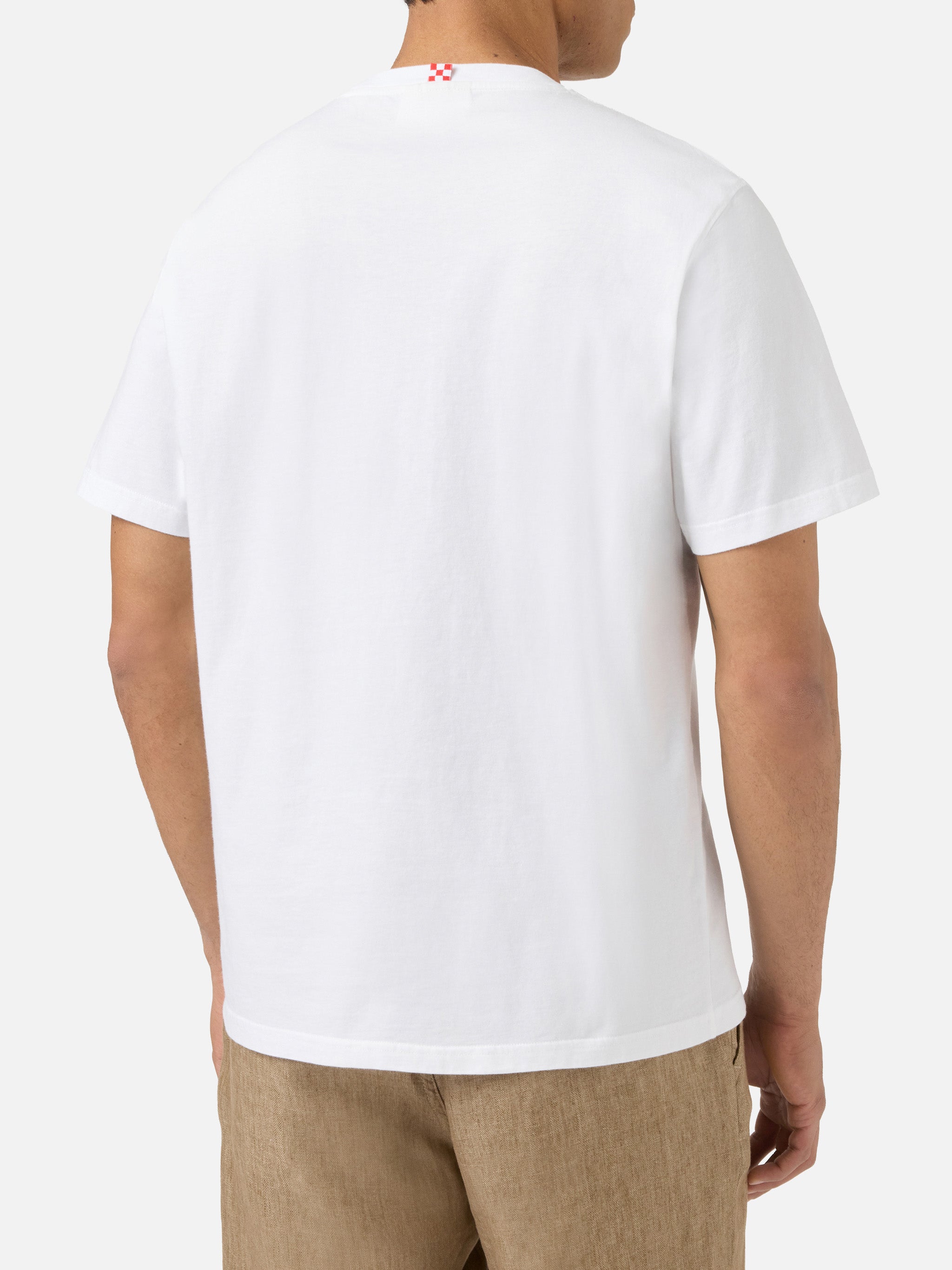 White Portofino T-Shirt With Non Cè Estate Senza Mare Embroidery | Special Edition