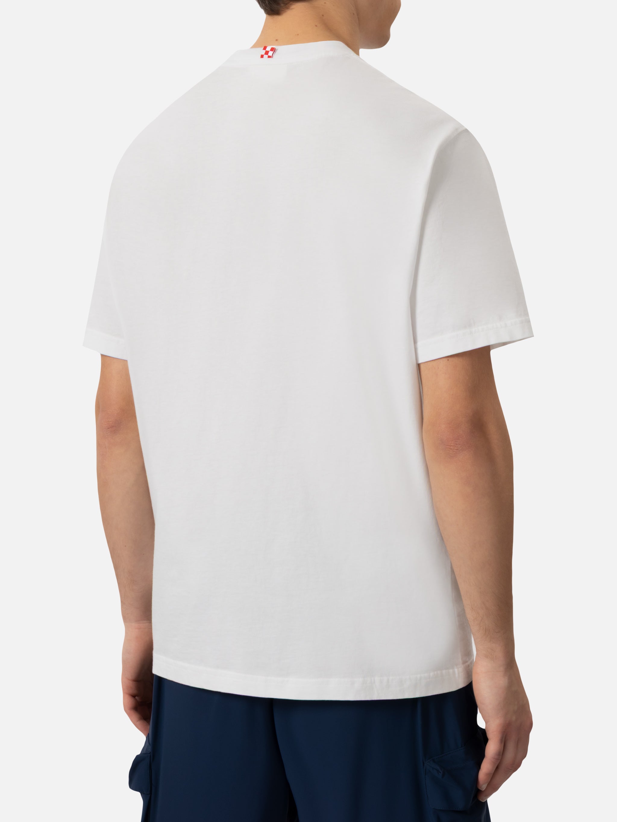 Classic Fit Cotton Jersey T-Shirt Portofino With Gin Embroidery | Insulti Luminosi Special Edition White