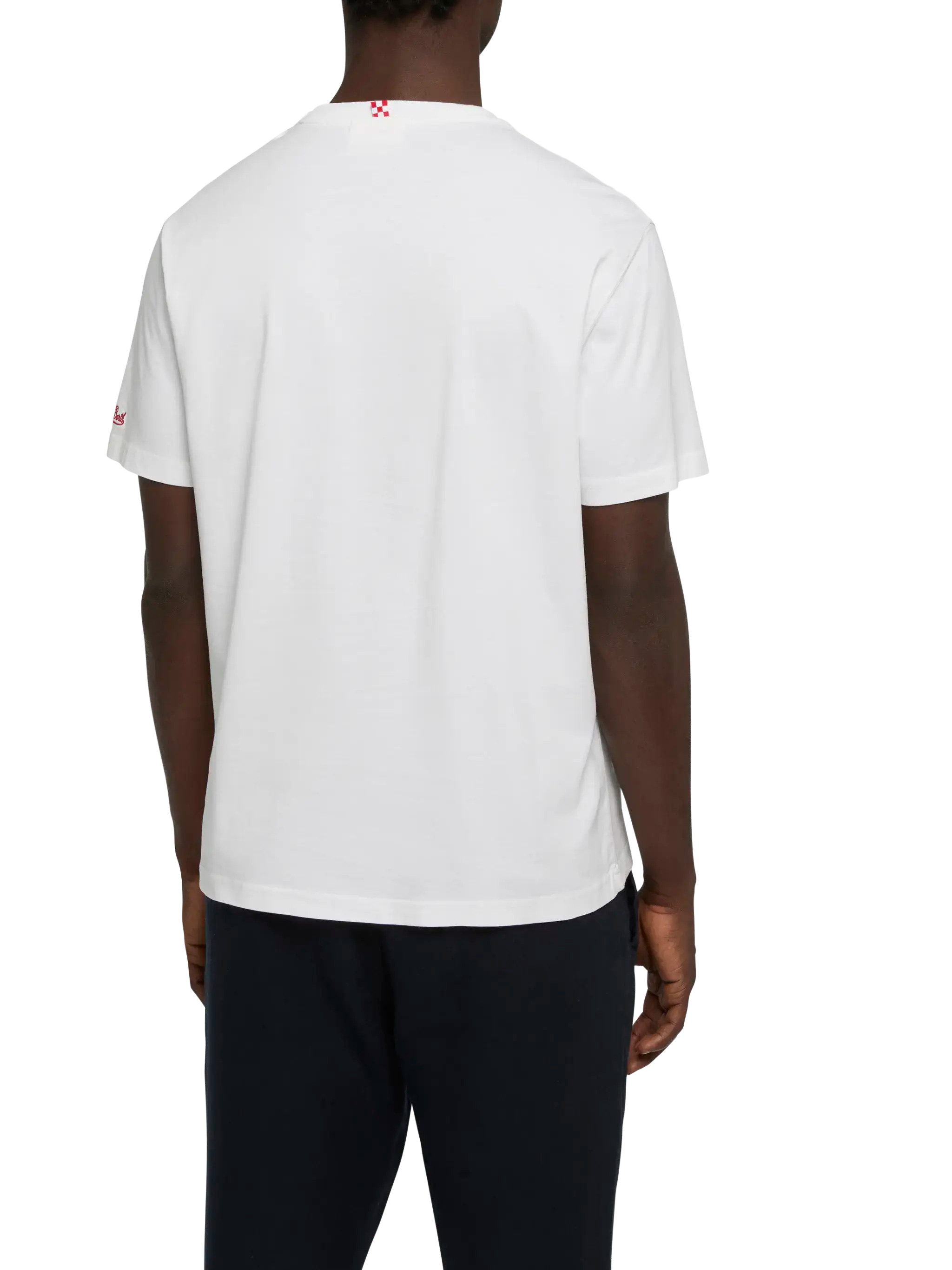 Classic Fit Cotton Jersey T-Shirt Portofino With Famolo Strano Embroidery |insulti Luminosi Special Edition White