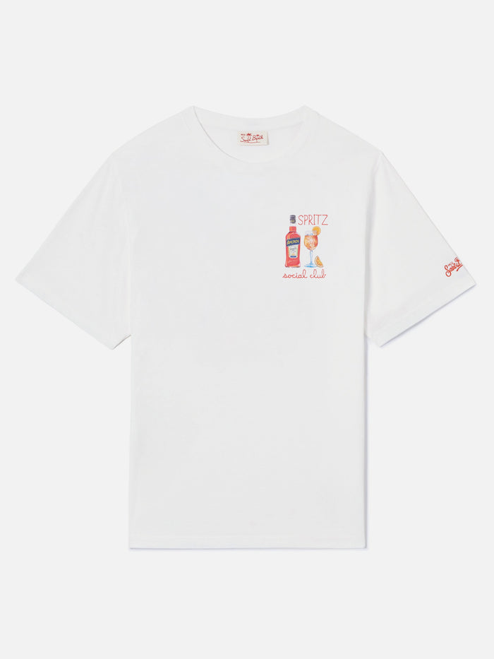 White Portofino T-Shirt With Spritz Social Club Embroidery | Special Edition