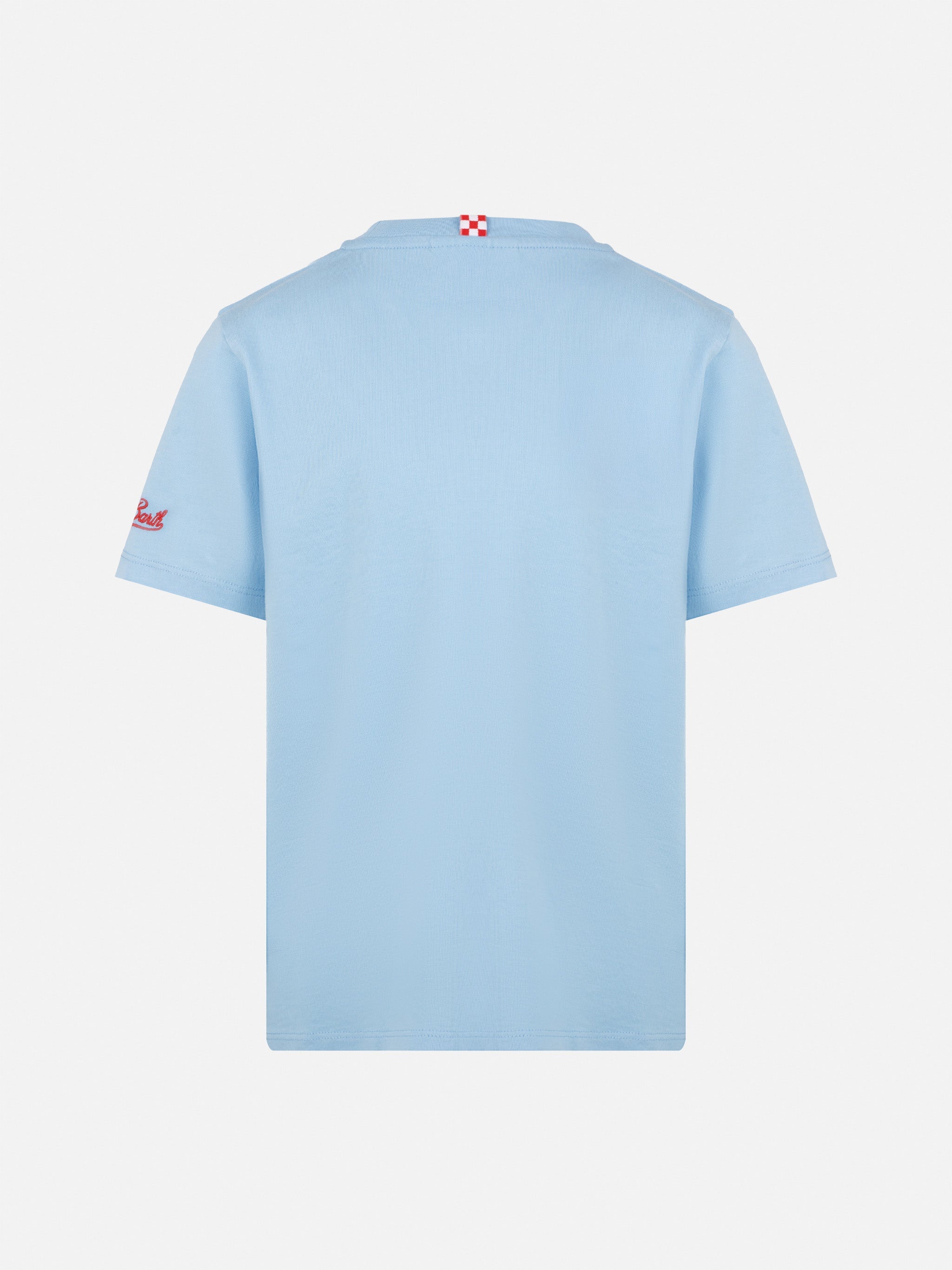 Portofino Jr Cotton Jersey T-Shirt With Il Sole Bacia I Monelli Embroidery | Insulti Luminosi Special Edition Blue