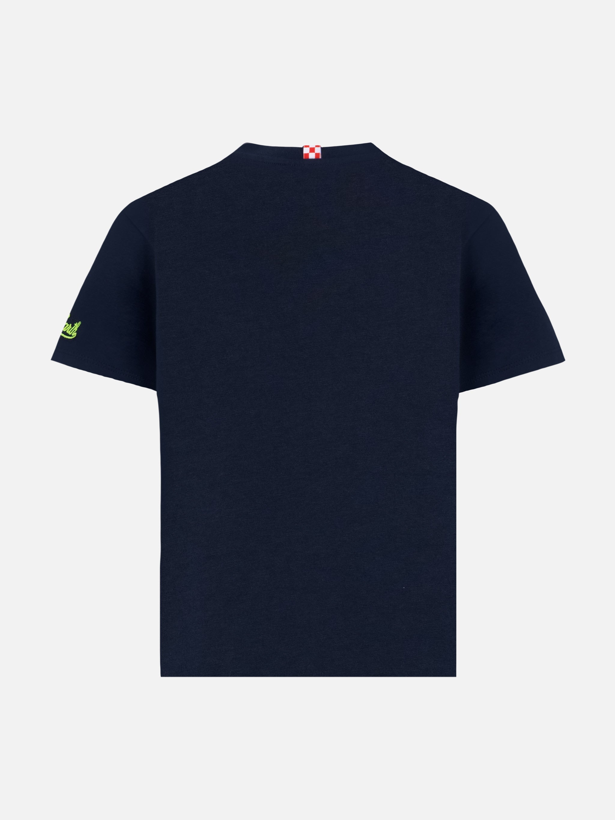 Portofino Jr Cotton Jersey T-Shirt With Bello E Monello Embroidery Blue