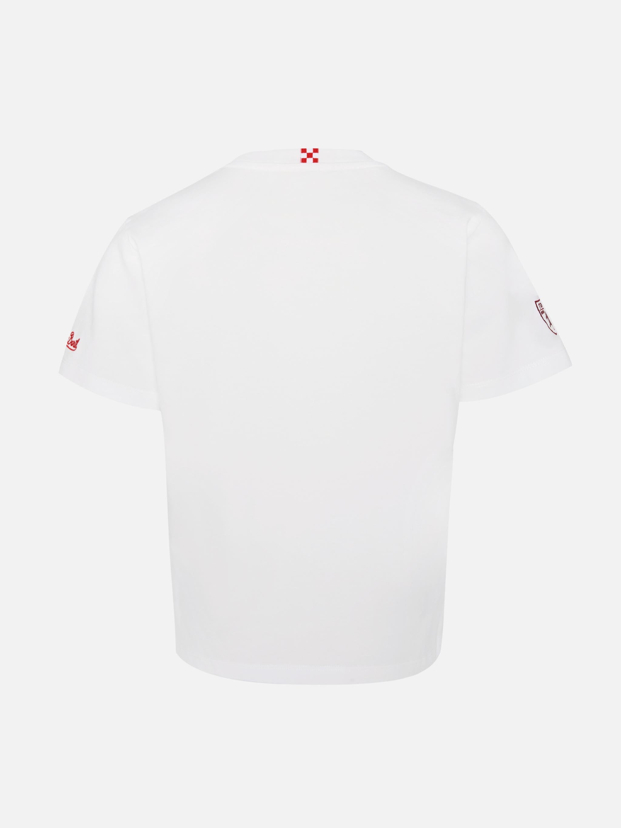 Boy Cotton Jersey T-Shirt Portofino Jr With Il Torino È La Mia Lei Embroidery | Fc Special Edition White