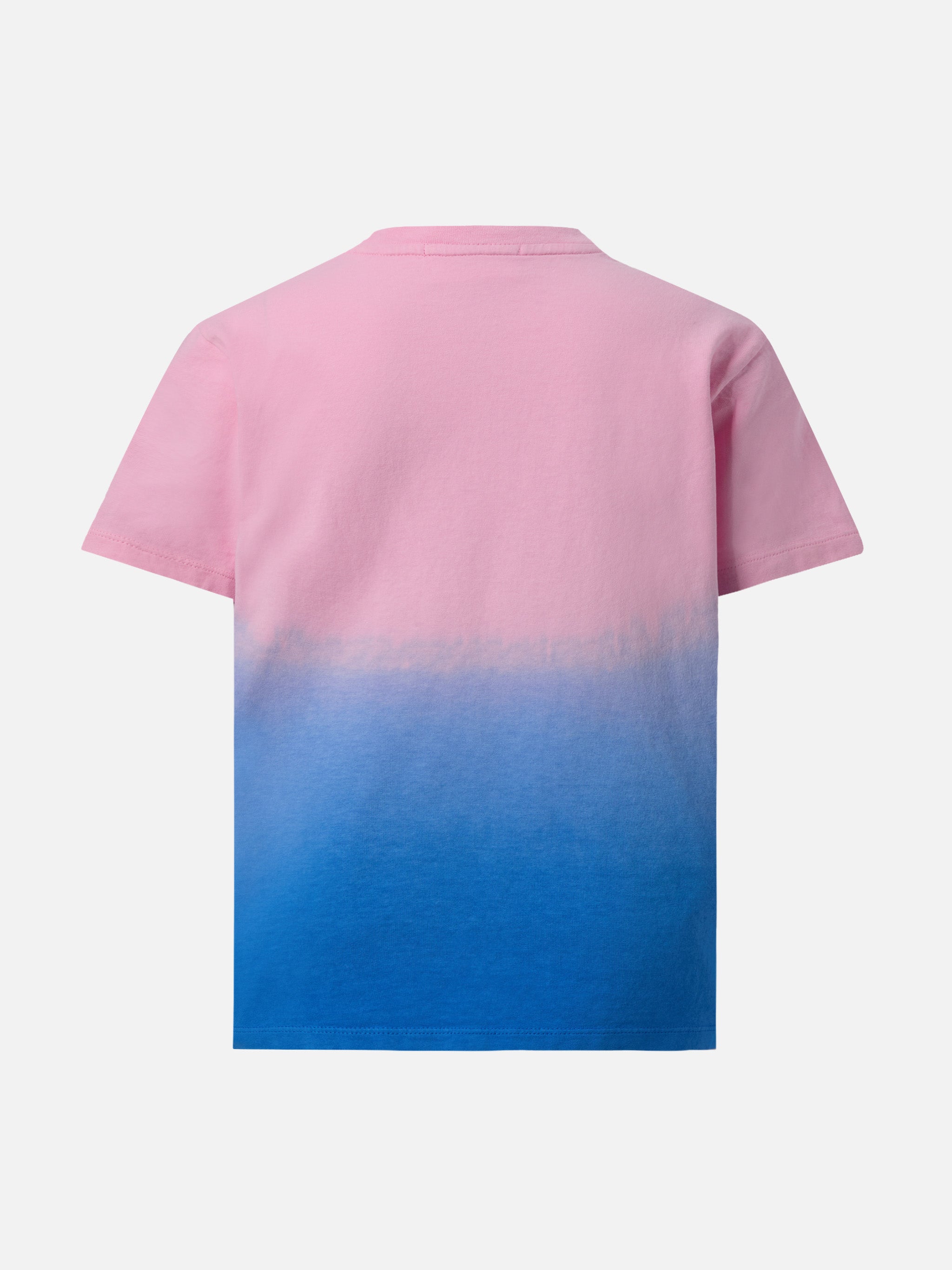 Cotton Jersey T-Shirt Portofino Jr With Tie-Dye Print Pink