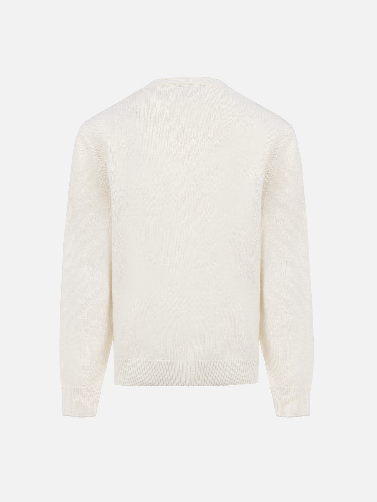 Crewneck Princess With Vacanze Di Natale Jacquard | Special Edition White