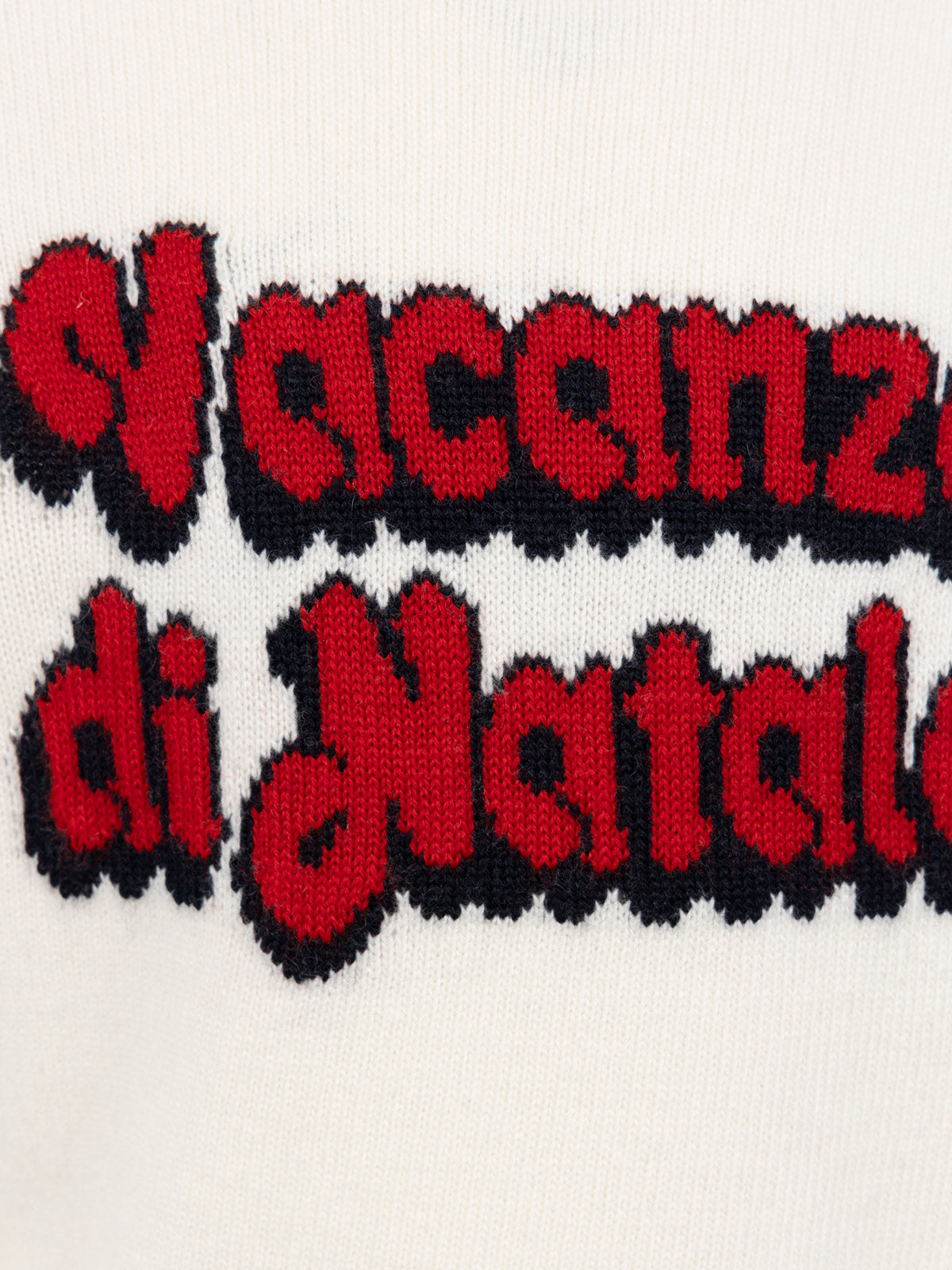 Crewneck Princess With Vacanze Di Natale Jacquard | Special Edition White