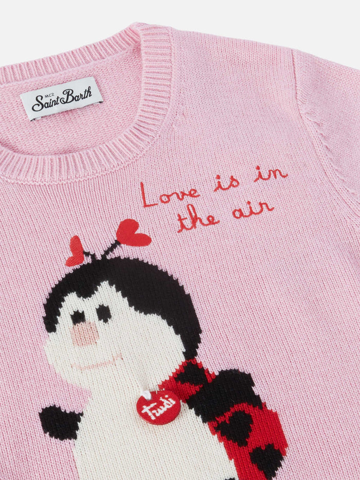 Princess Cashmere-Blend Sweater With Trudi Ladybug Patch | Special Edition Pink