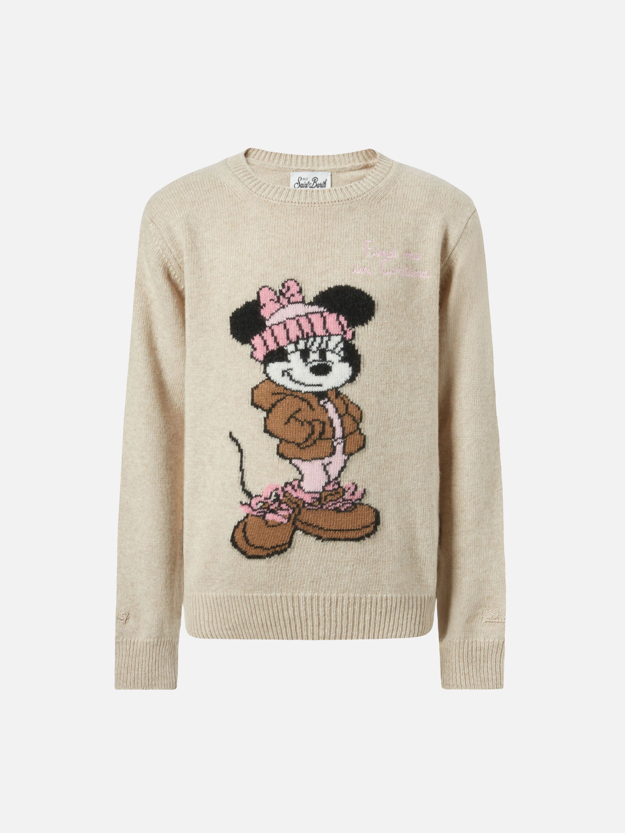 Princess Cashmere-Blend Sweater With Minnie Acquard | Disney Special Edition Brown