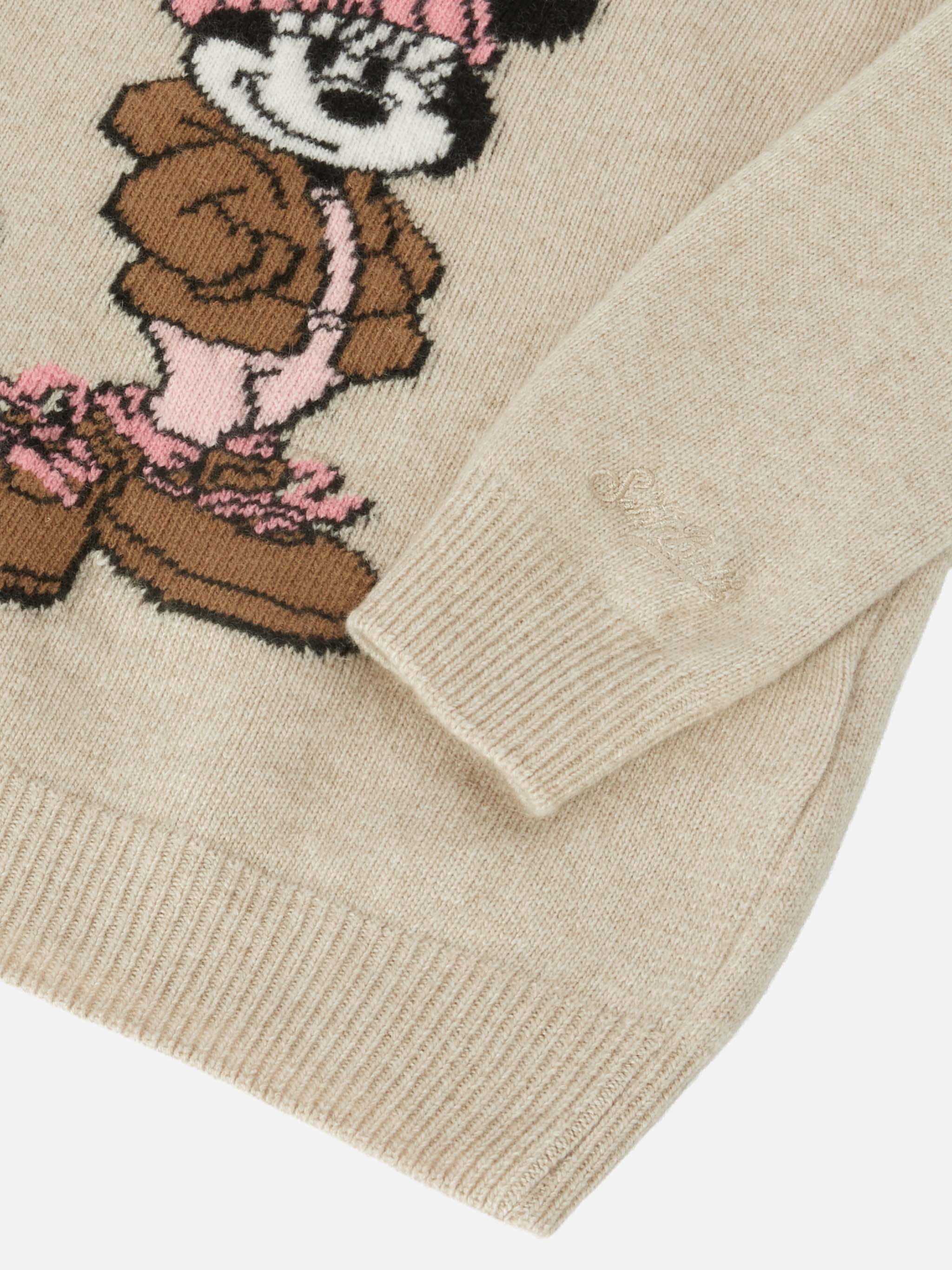 Princess Cashmere-Blend Sweater With Minnie Acquard | Disney Special Edition Brown