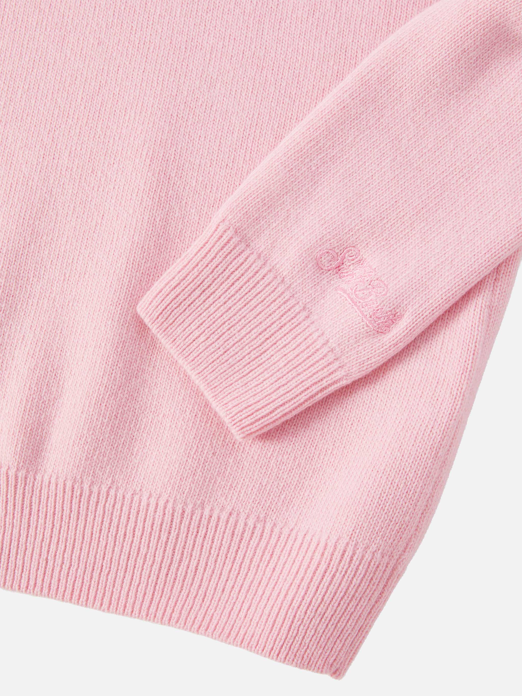 Princess Cashmere-Blend Crewneck With Born To Shine Lurex Jacquard Pink