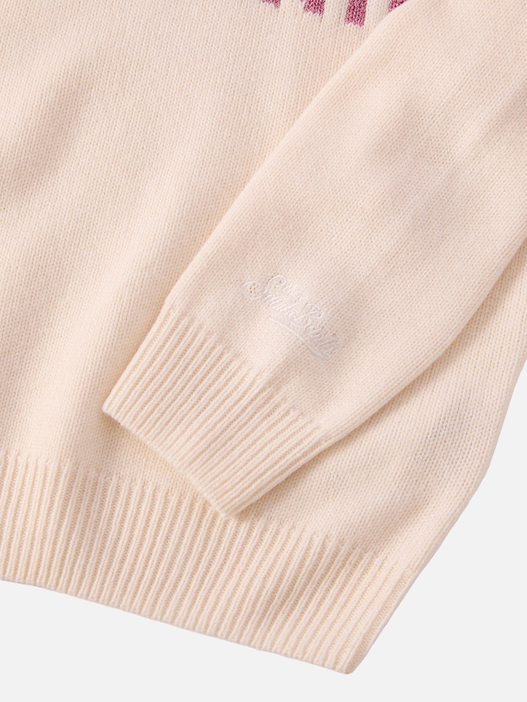 Princess Cashmere-Blend Crewneck With Splendida Splendente Lurex Jacquard White