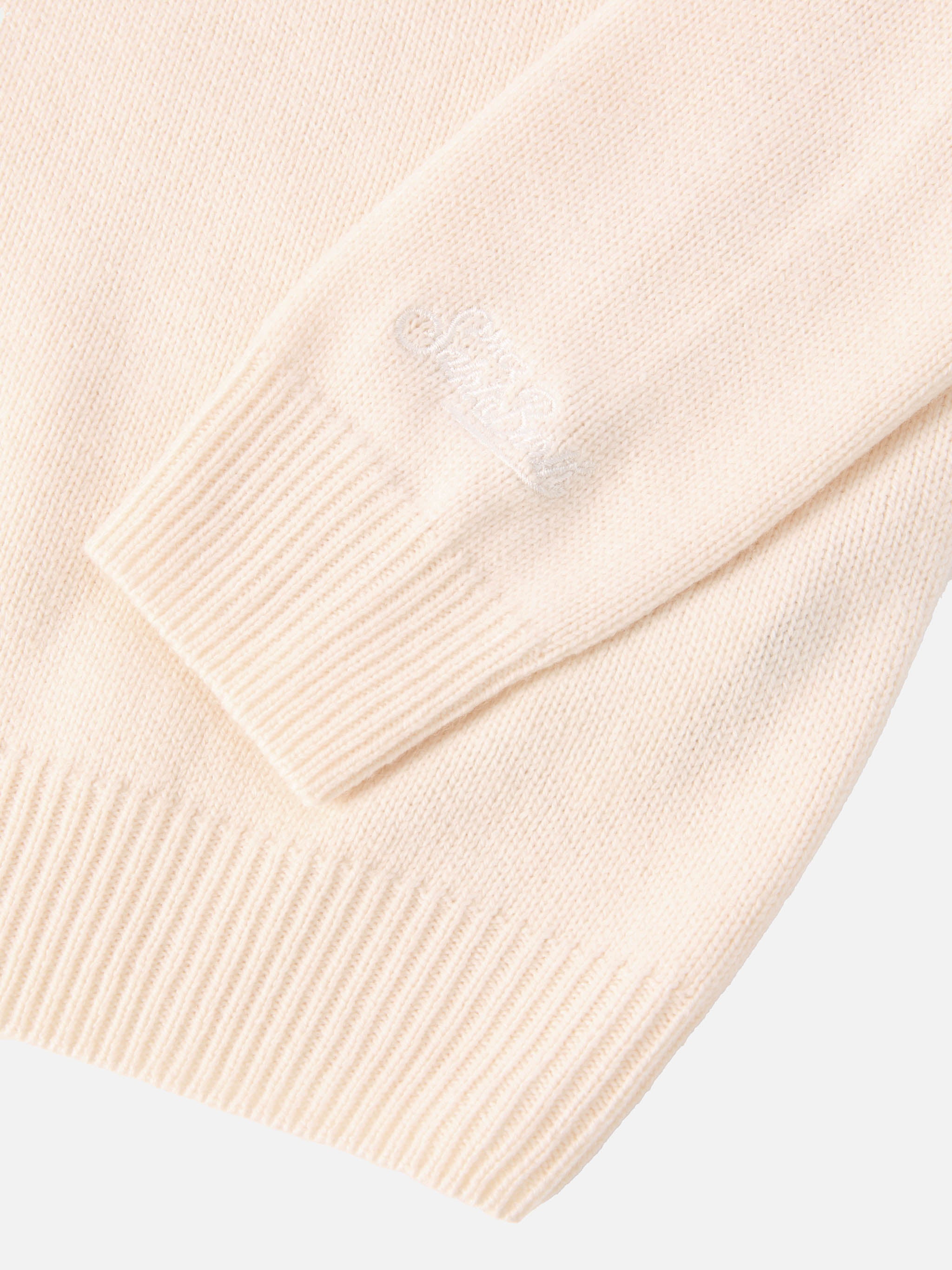 Princess Cashmere-Blend Crewneck With Viziata Rhinestone Appliqué White