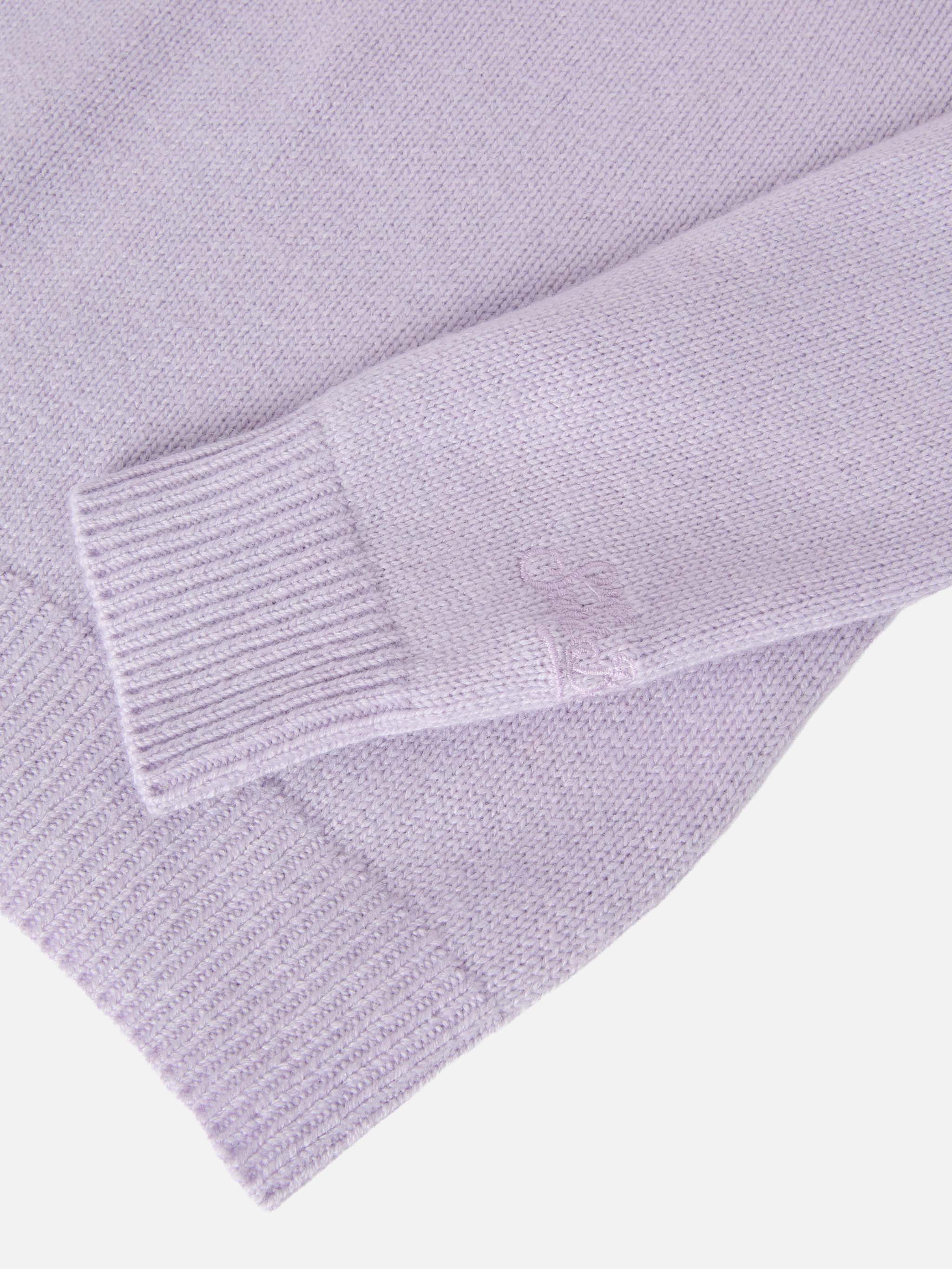 Crewnecl Princess Cashmere Blend With Bella E Monella Jacquard Pink Knitwear