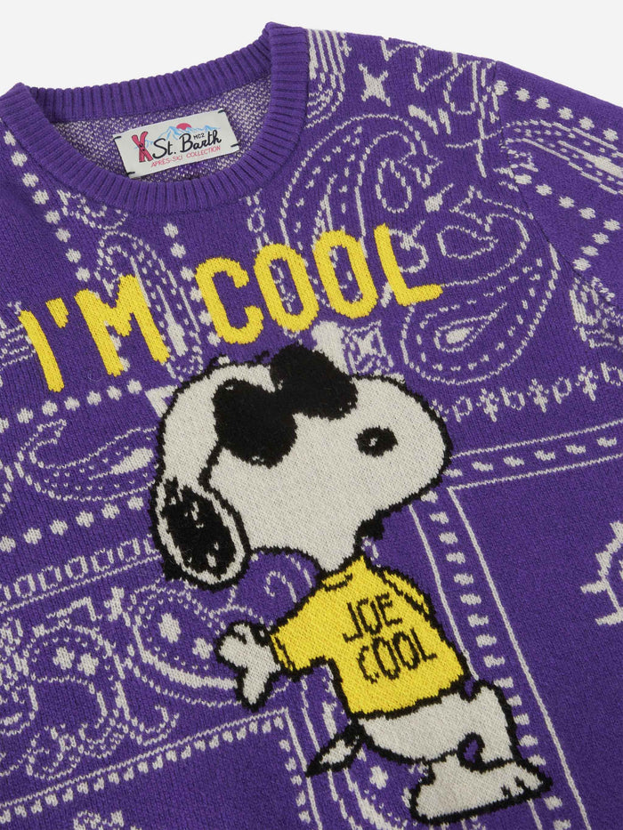 Princess Crewneck With Bandana And Snoopy Jacquard | Peanuts Special Edition Purple