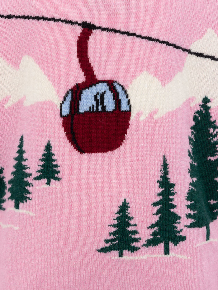 Girl Pink Crewneck Sweater Princess With Courma Postcard Print