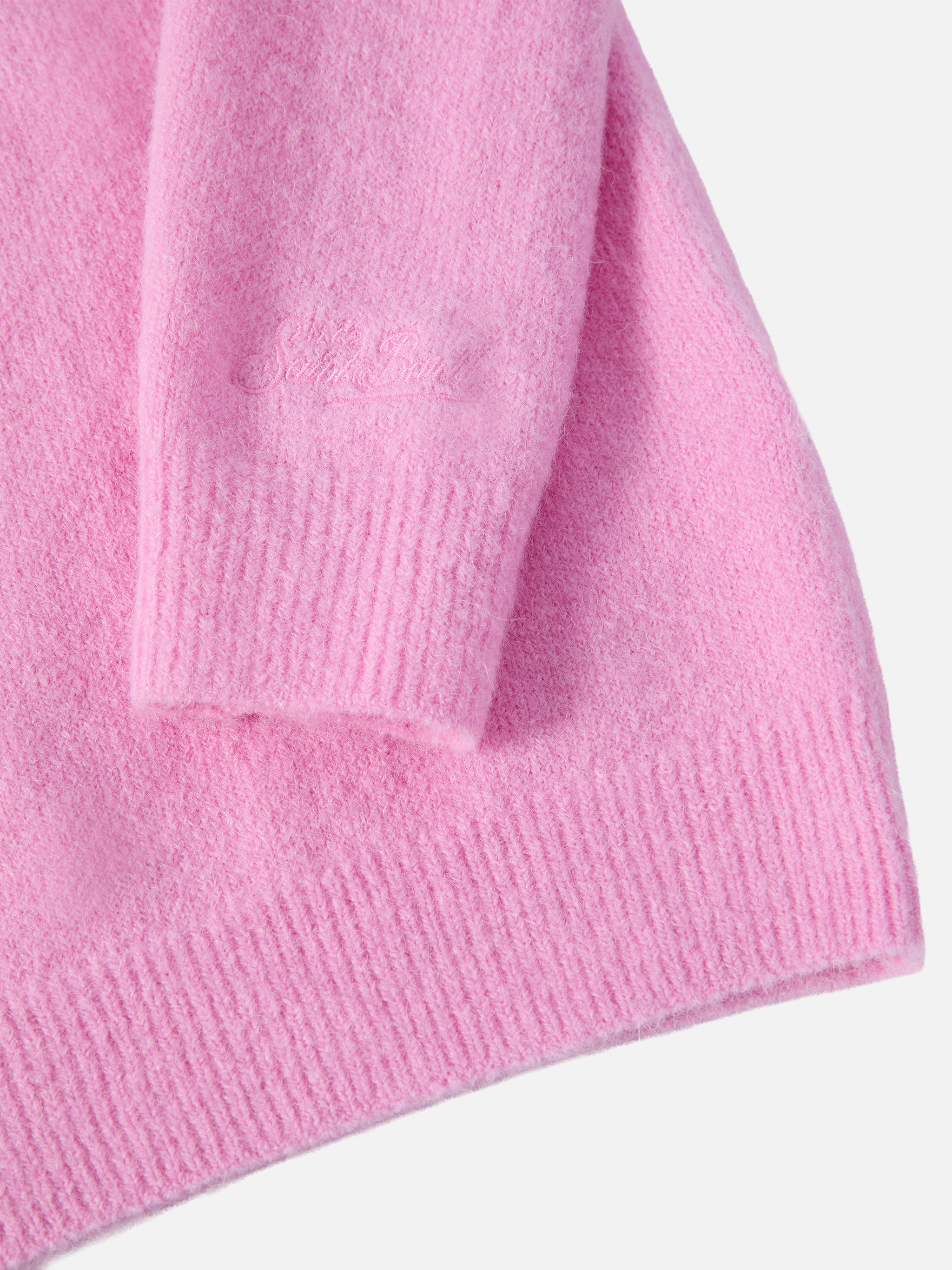 Princess Stretch Alpaca-Blend Sweater With Vado Dai Nonni Jacquard Pink